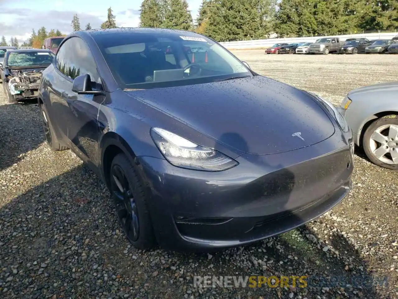 1 Photograph of a damaged car 5YJYGAEE1MF286876 TESLA MODEL Y 2021