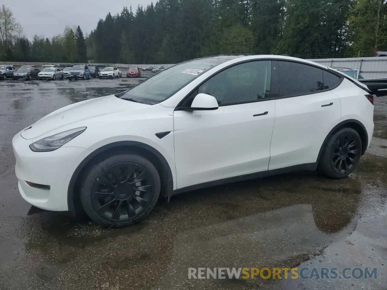 1 Photograph of a damaged car 5YJYGAEE2MF115988 TESLA MODEL Y 2021