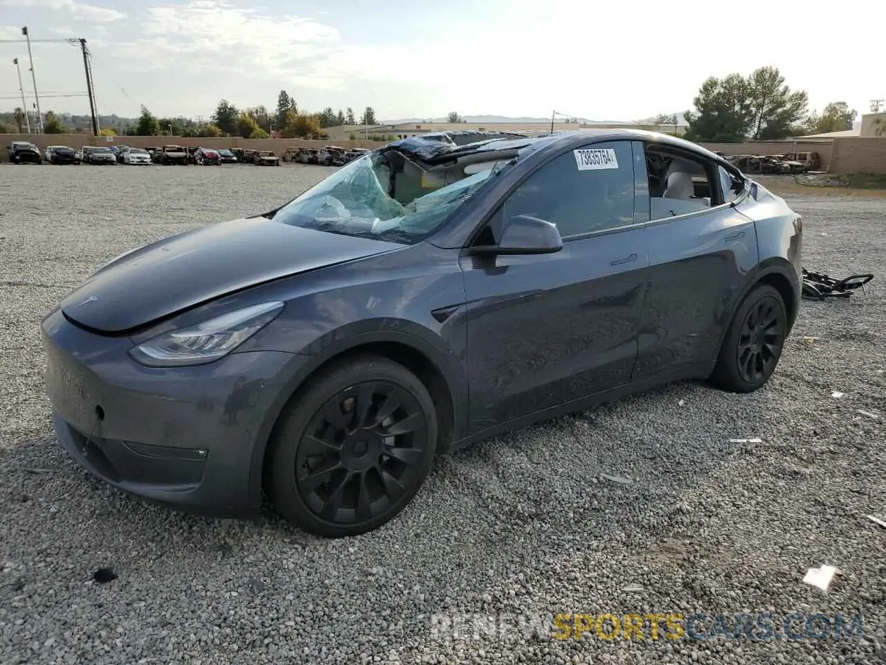 1 Photograph of a damaged car 5YJYGAEE2MF252025 TESLA MODEL Y 2021