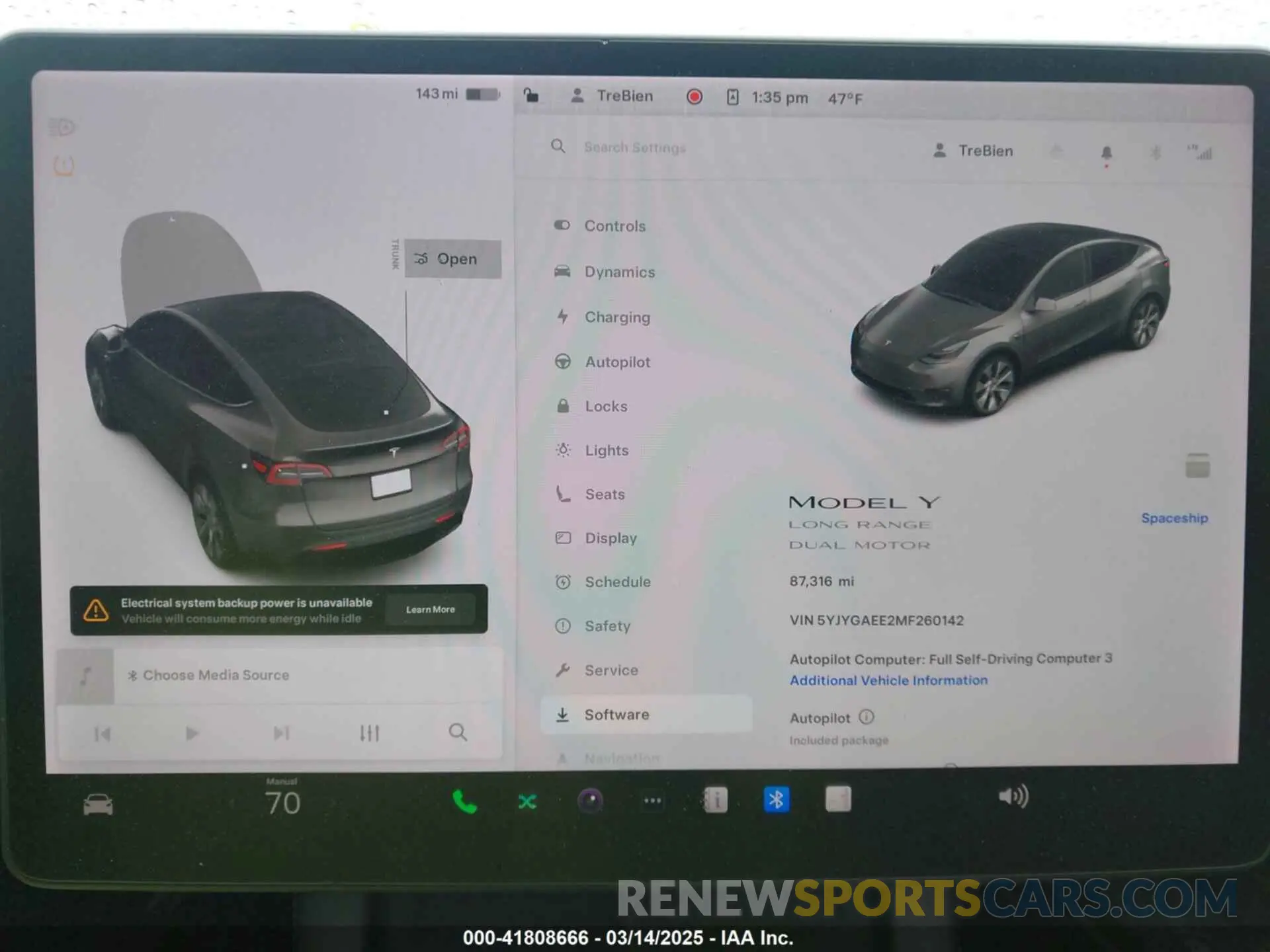 7 Photograph of a damaged car 5YJYGAEE2MF260142 TESLA MODEL Y 2021