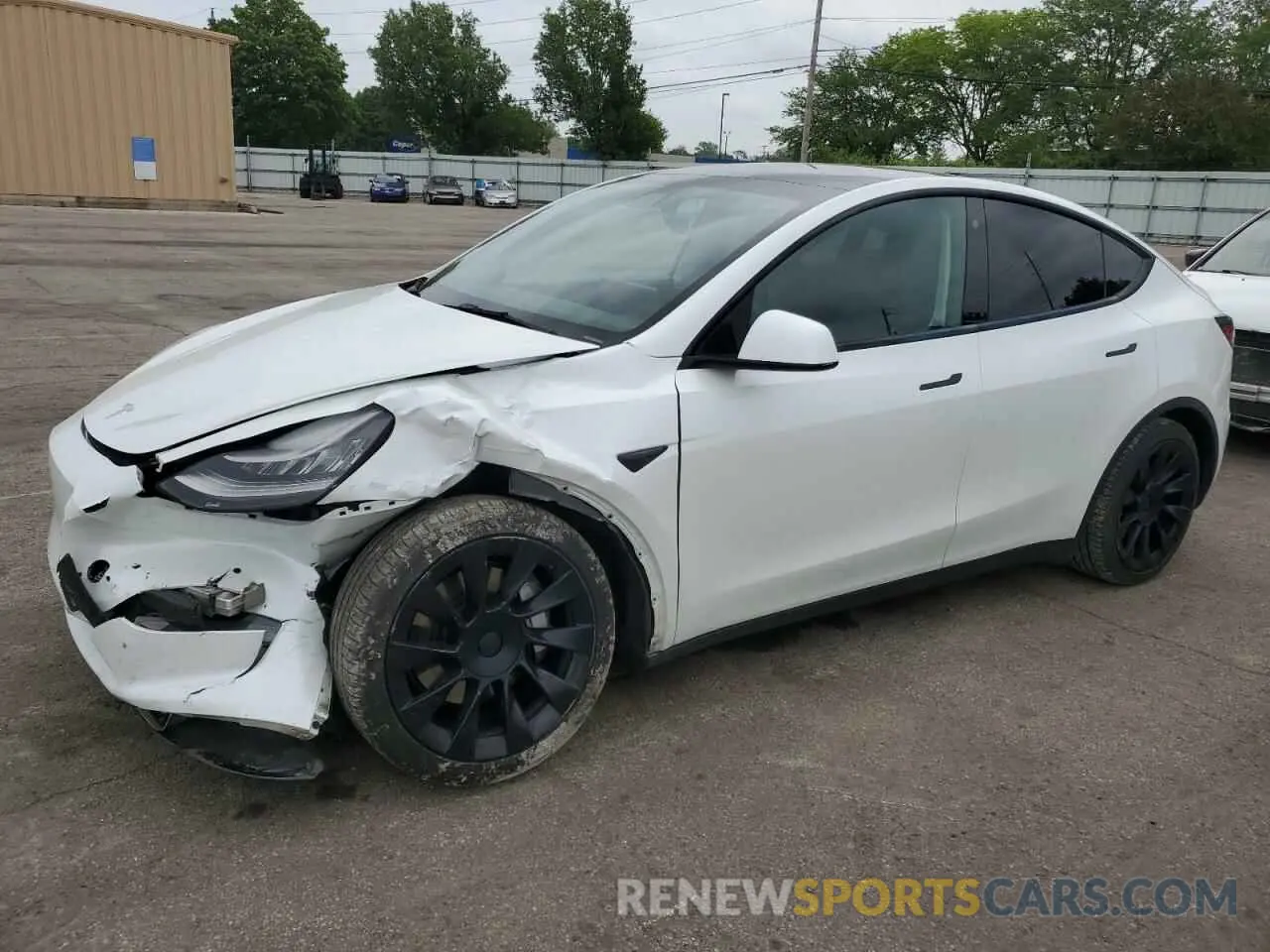 1 Photograph of a damaged car 5YJYGAEE3MF188366 TESLA MODEL Y 2021