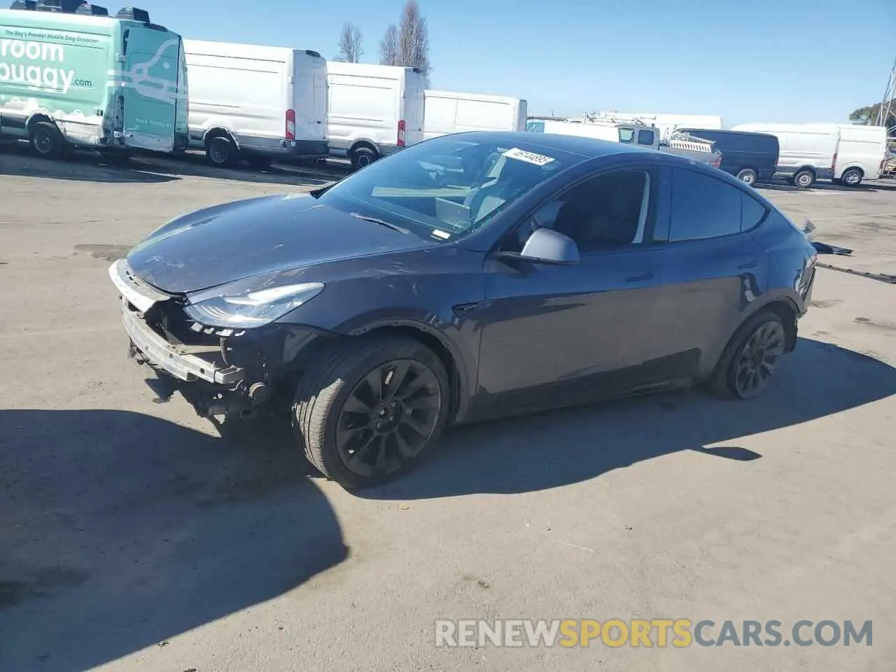 1 Photograph of a damaged car 5YJYGAEE4MF160057 TESLA MODEL Y 2021