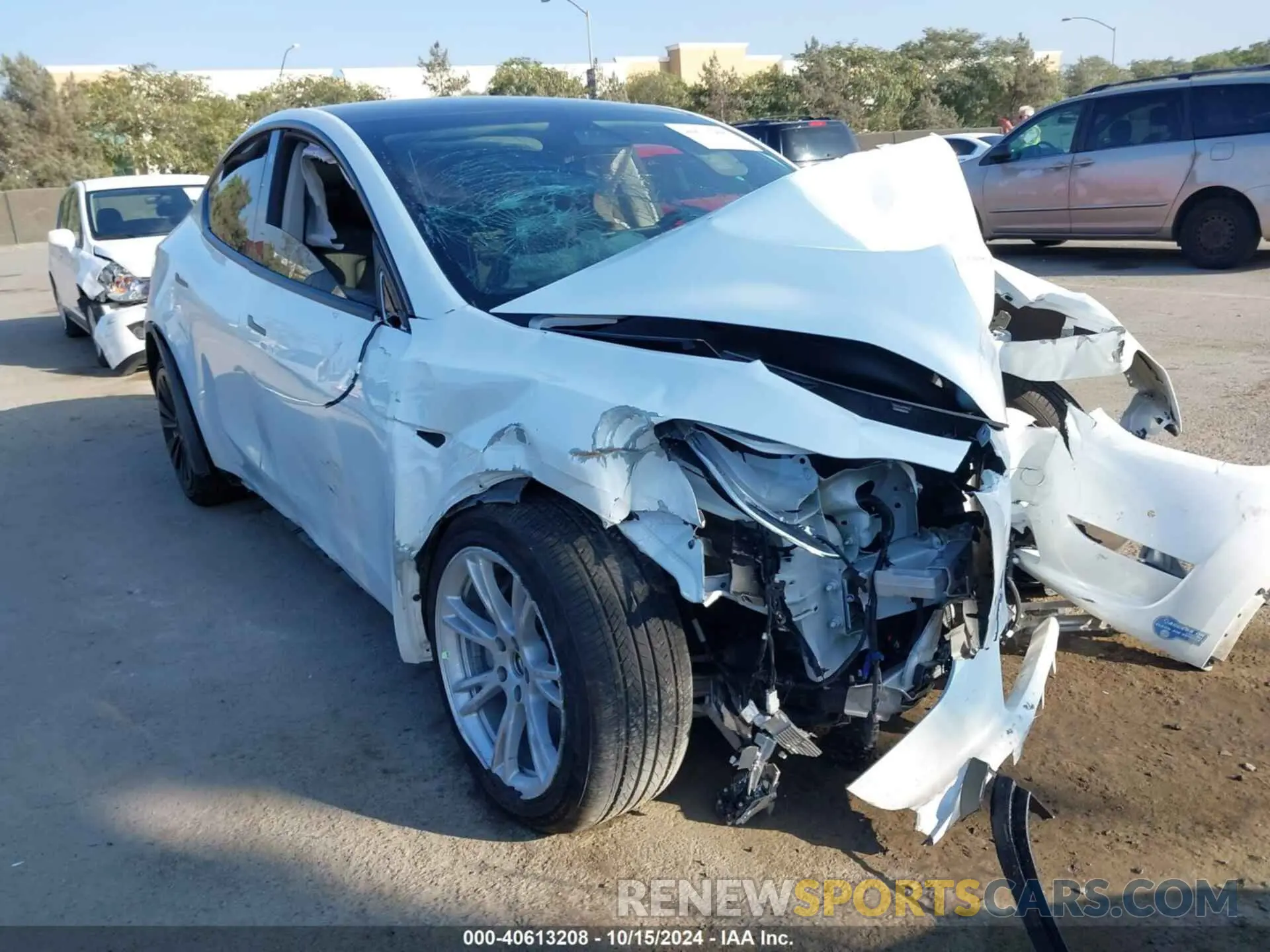 1 Photograph of a damaged car 5YJYGAEE4MF213260 TESLA MODEL Y 2021