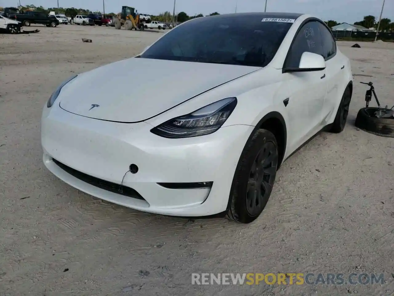 1 Photograph of a damaged car 5YJYGAEE4MF295295 TESLA MODEL Y 2021