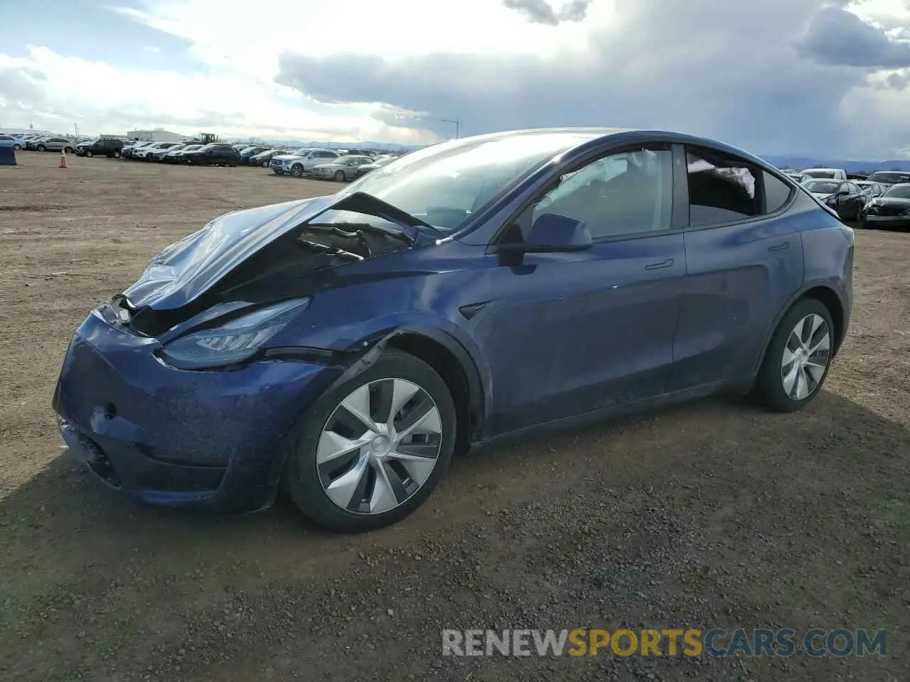 1 Photograph of a damaged car 5YJYGAEE5MF180205 TESLA MODEL Y 2021