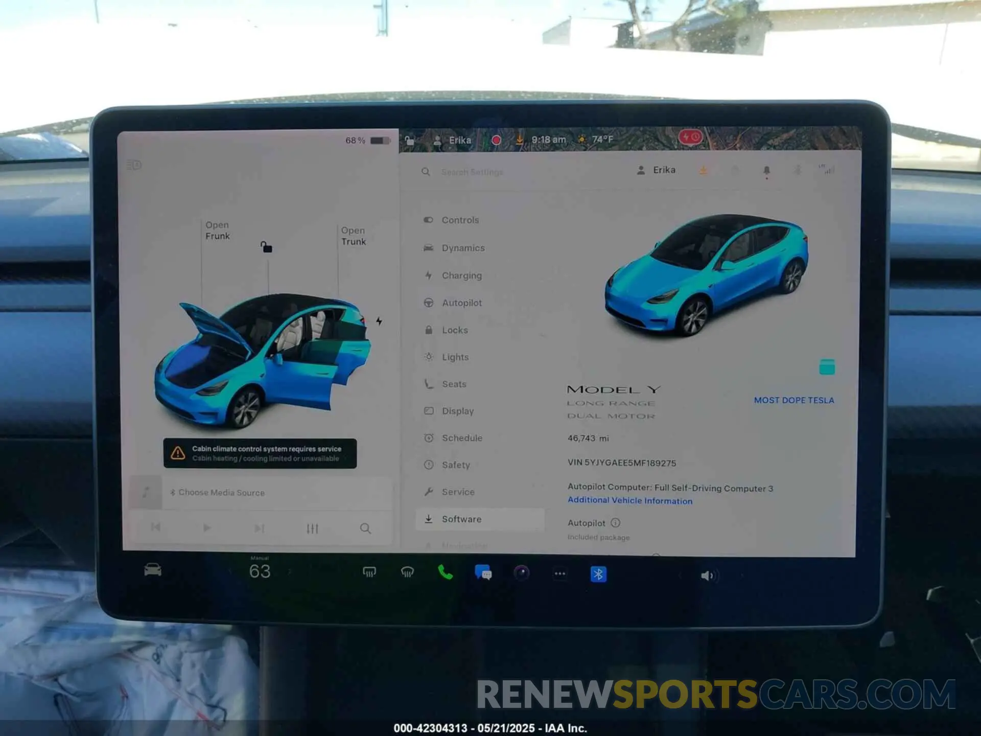 19 Photograph of a damaged car 5YJYGAEE5MF189275 TESLA MODEL Y 2021