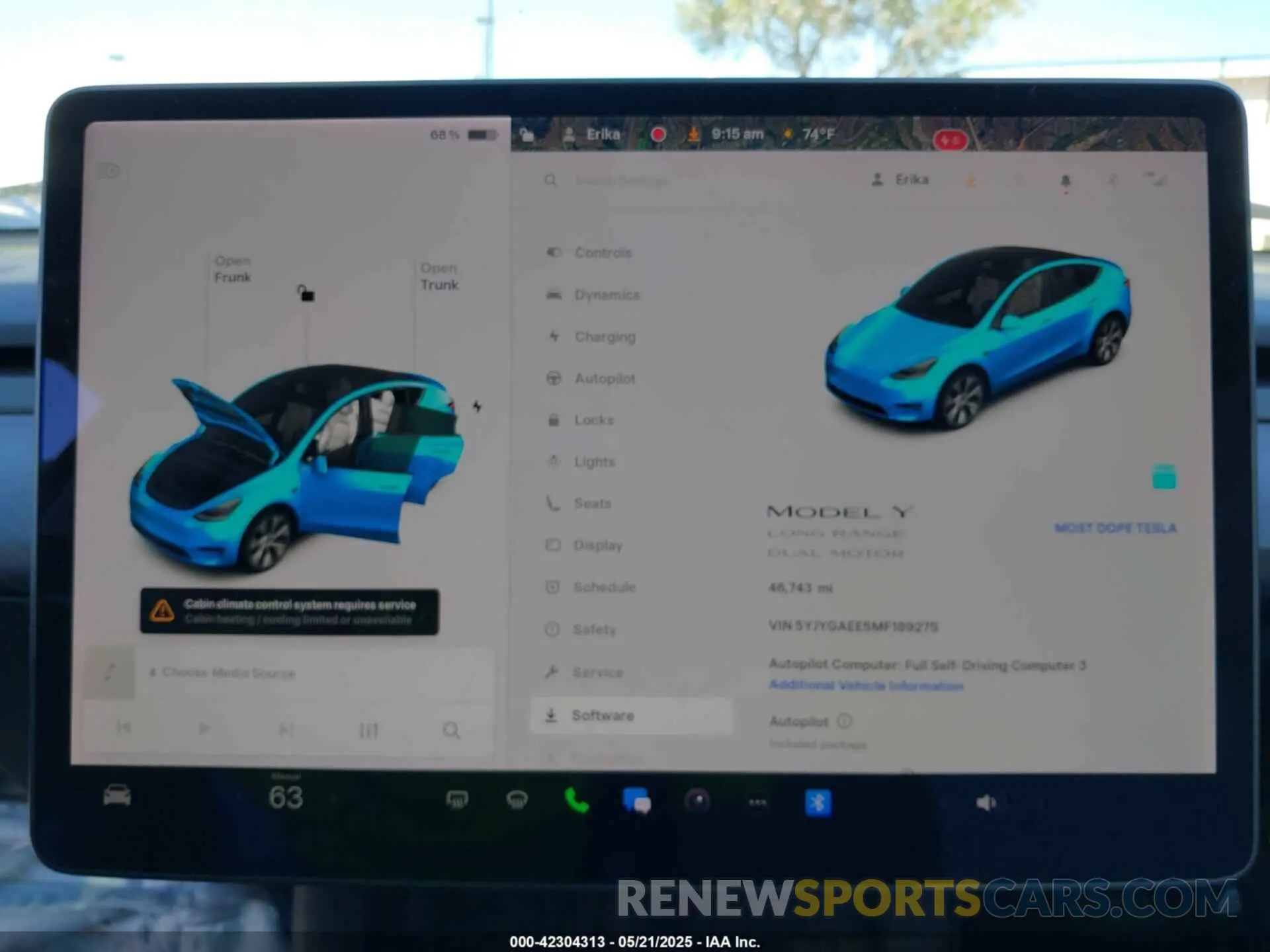 7 Photograph of a damaged car 5YJYGAEE5MF189275 TESLA MODEL Y 2021