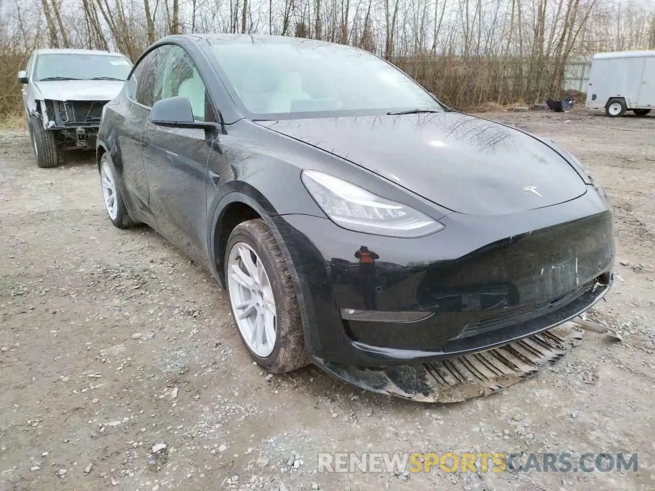 1 Photograph of a damaged car 5YJYGAEE5MF269529 TESLA MODEL Y 2021