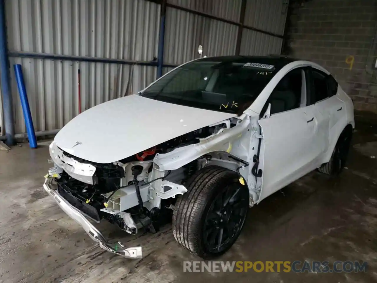 2 Photograph of a damaged car 5YJYGAEE5MF296441 TESLA MODEL Y 2021