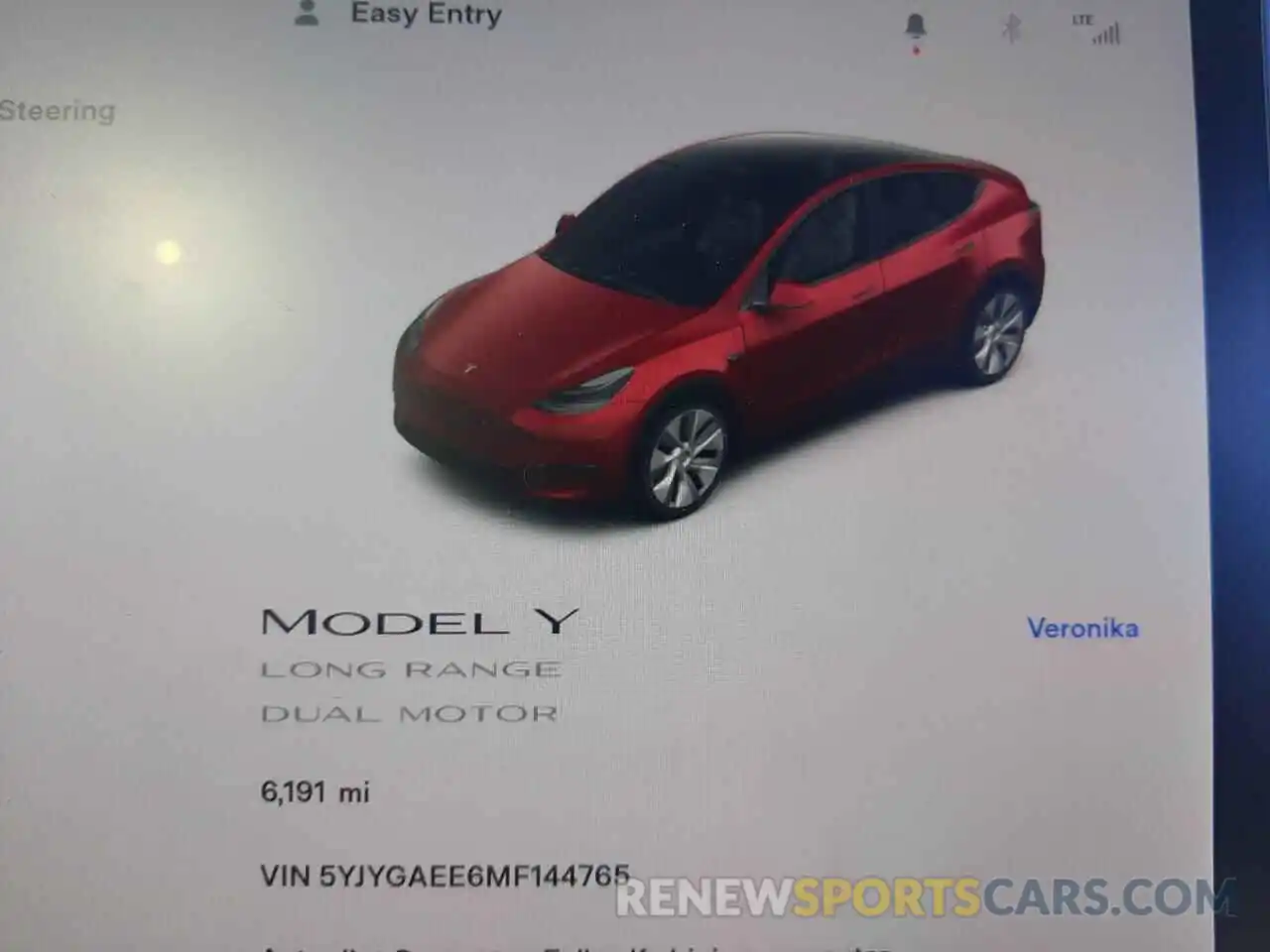 8 Photograph of a damaged car 5YJYGAEE6MF144765 TESLA MODEL Y 2021