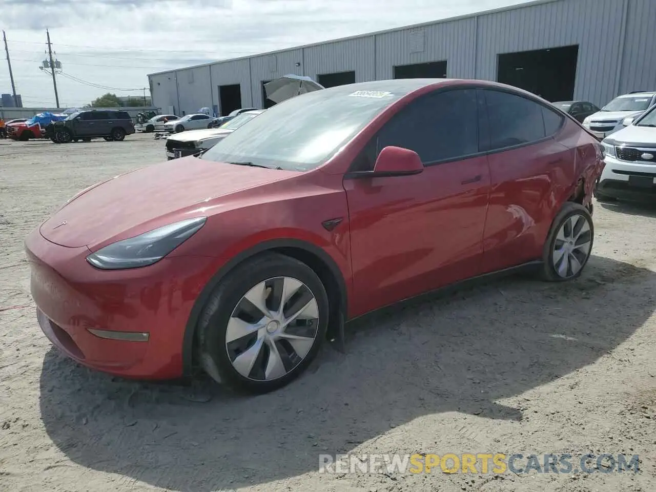 1 Photograph of a damaged car 5YJYGAEE6MF187986 TESLA MODEL Y 2021