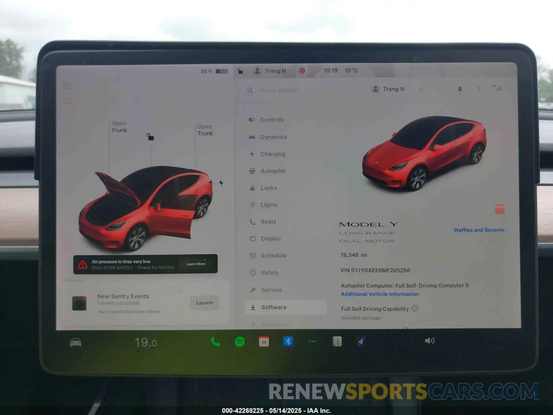 7 Photograph of a damaged car 5YJYGAEE6MF205256 TESLA MODEL Y 2021