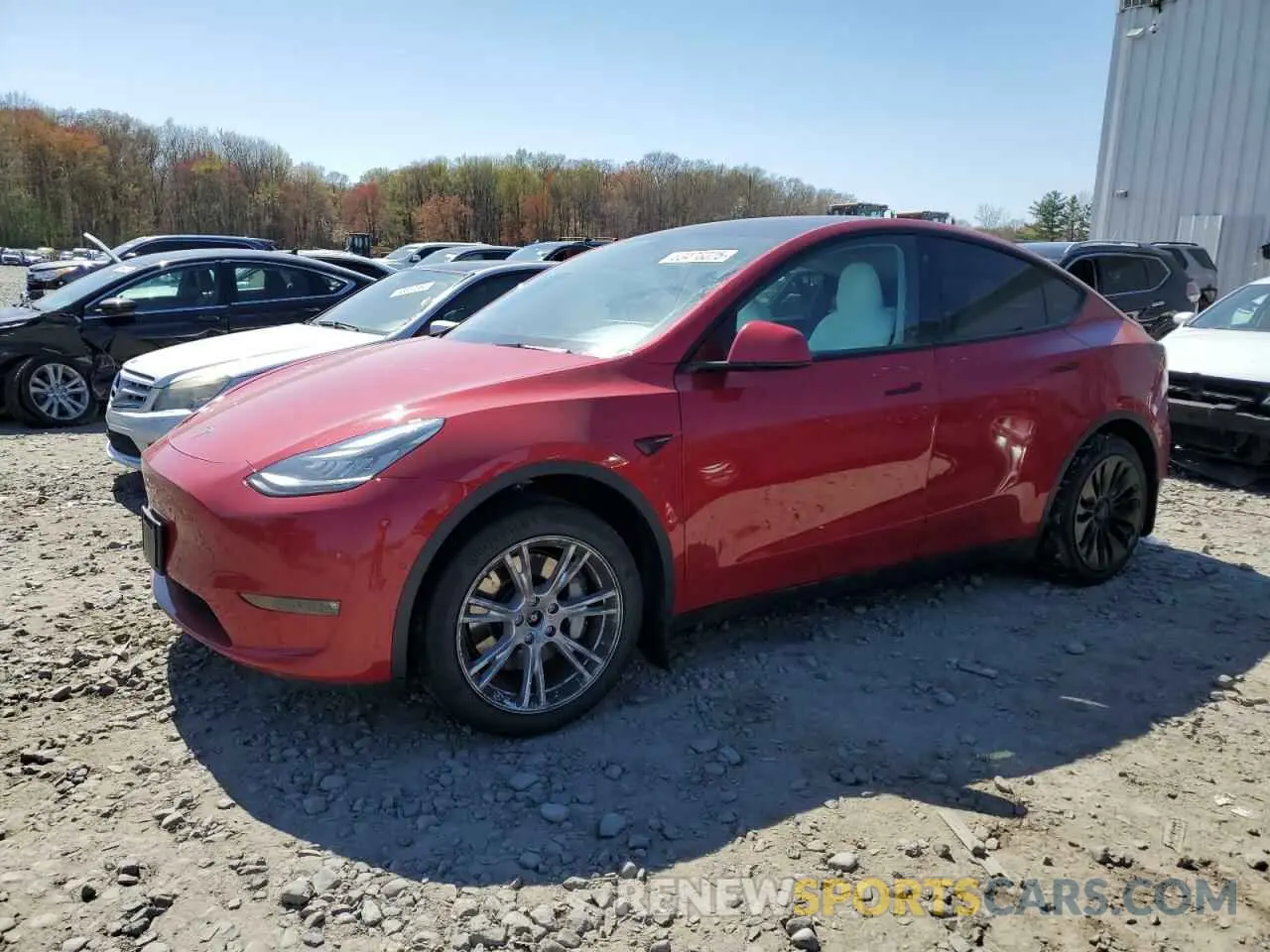 1 Photograph of a damaged car 5YJYGAEE6MF264727 TESLA MODEL Y 2021