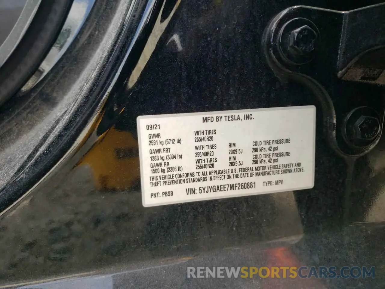 12 Photograph of a damaged car 5YJYGAEE7MF260881 TESLA MODEL Y 2021