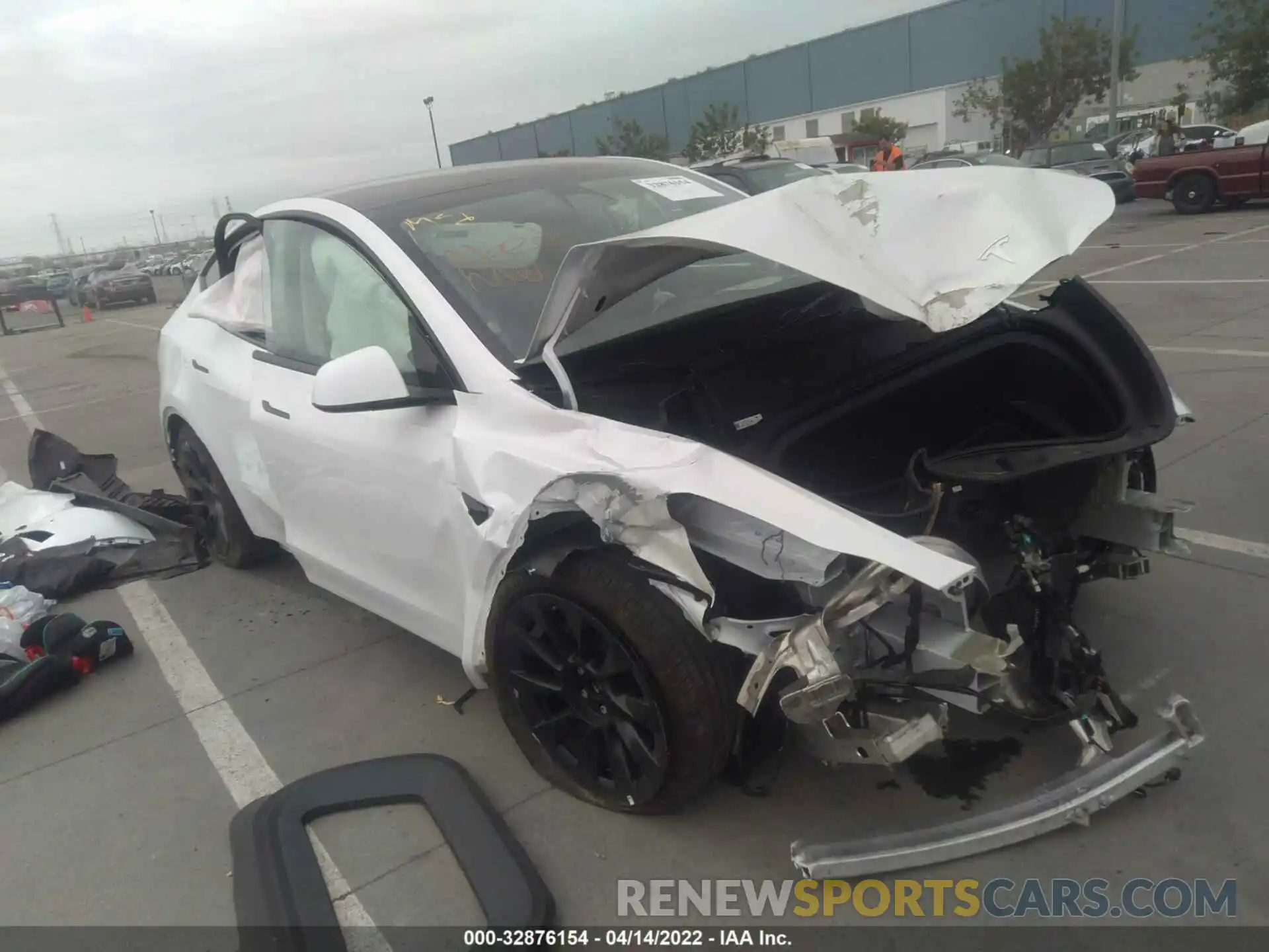 1 Photograph of a damaged car 5YJYGAEE7MF282802 TESLA MODEL Y 2021