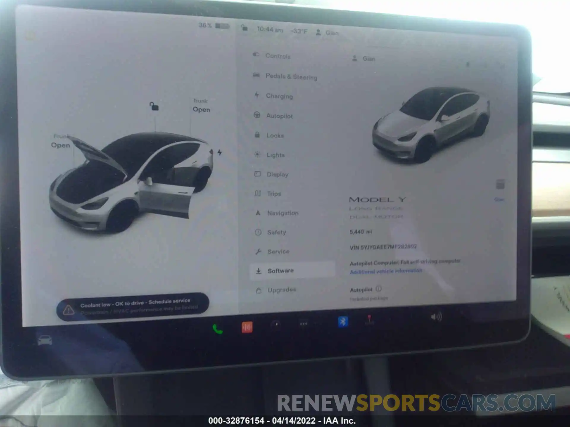 7 Photograph of a damaged car 5YJYGAEE7MF282802 TESLA MODEL Y 2021