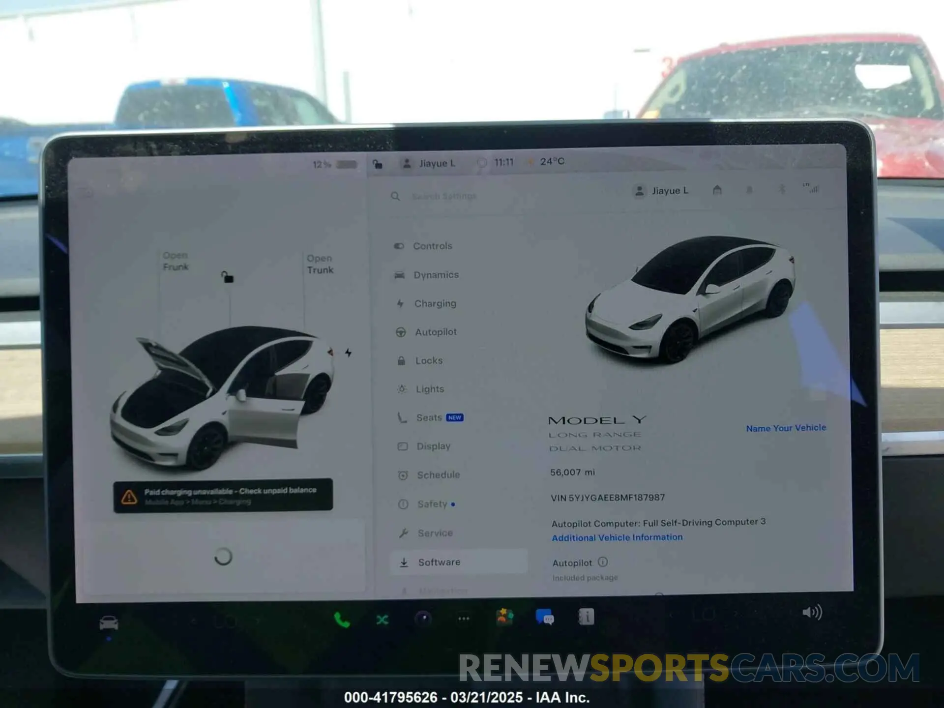 7 Photograph of a damaged car 5YJYGAEE8MF187987 TESLA MODEL Y 2021
