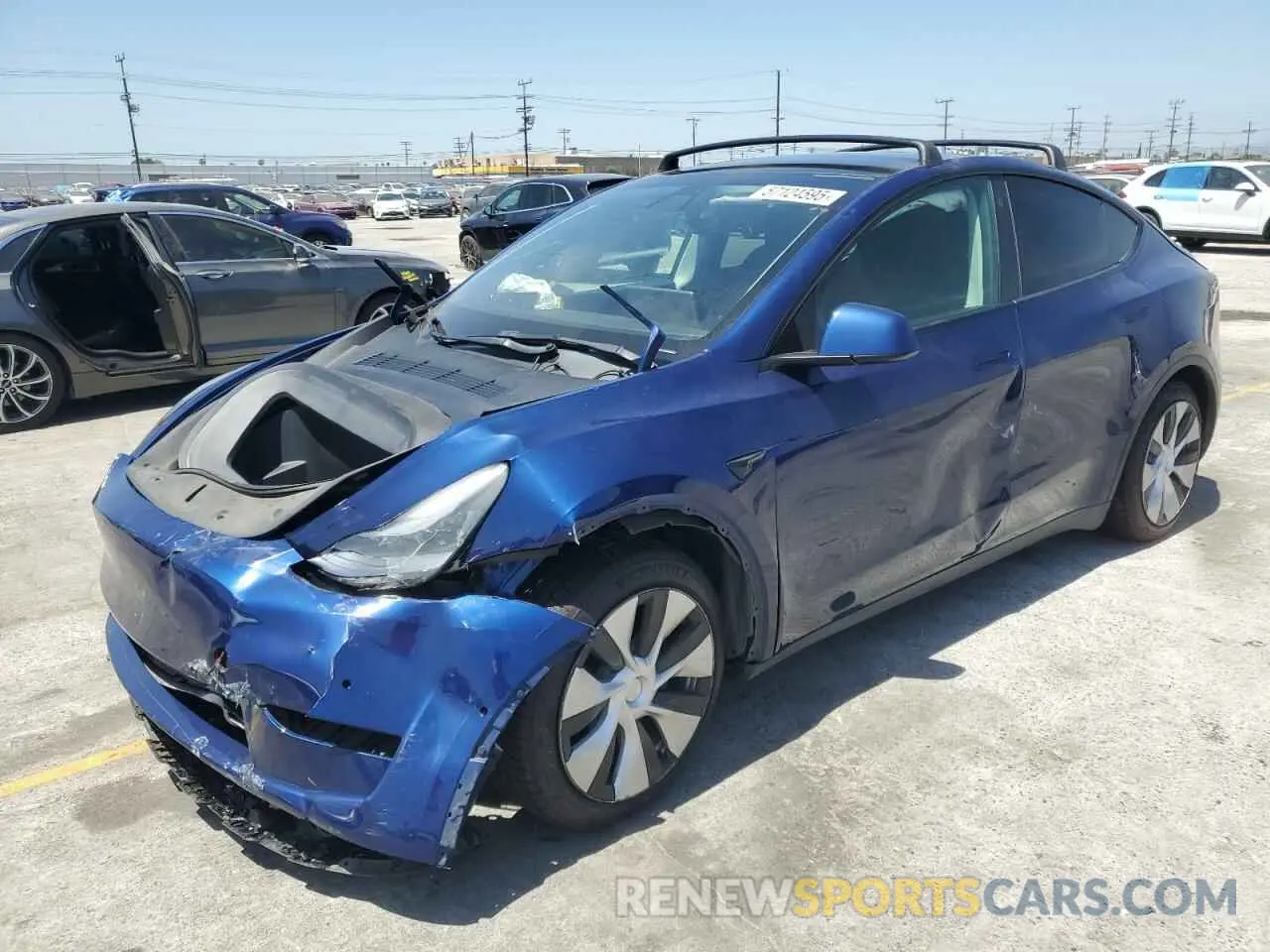 1 Photograph of a damaged car 5YJYGAEE8MF188976 TESLA MODEL Y 2021