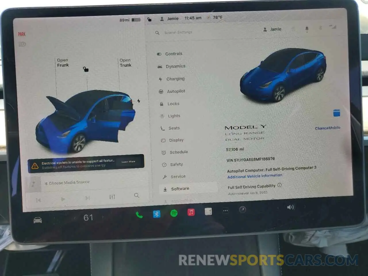 9 Photograph of a damaged car 5YJYGAEE8MF188976 TESLA MODEL Y 2021