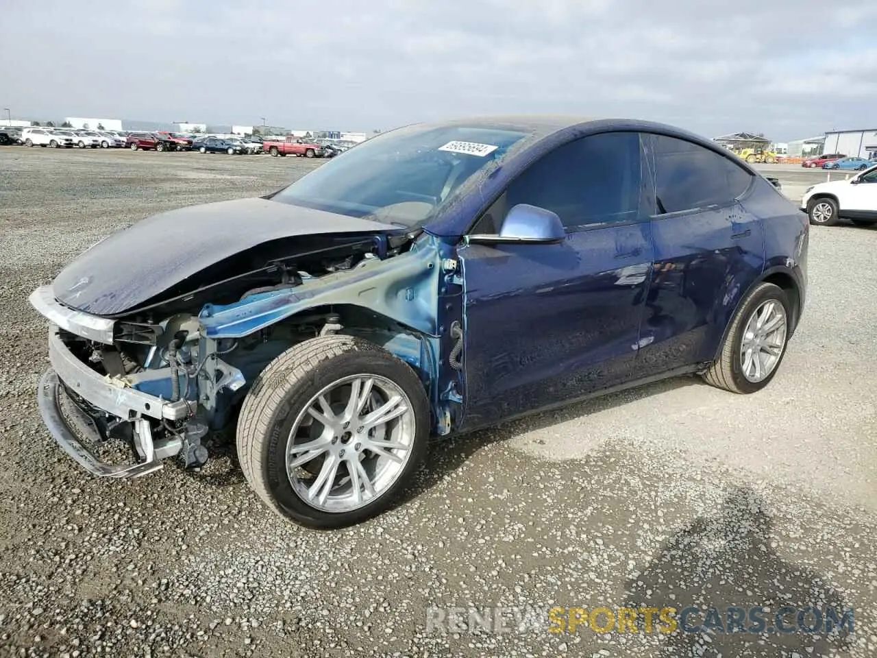 1 Photograph of a damaged car 5YJYGAEE8MF196074 TESLA MODEL Y 2021