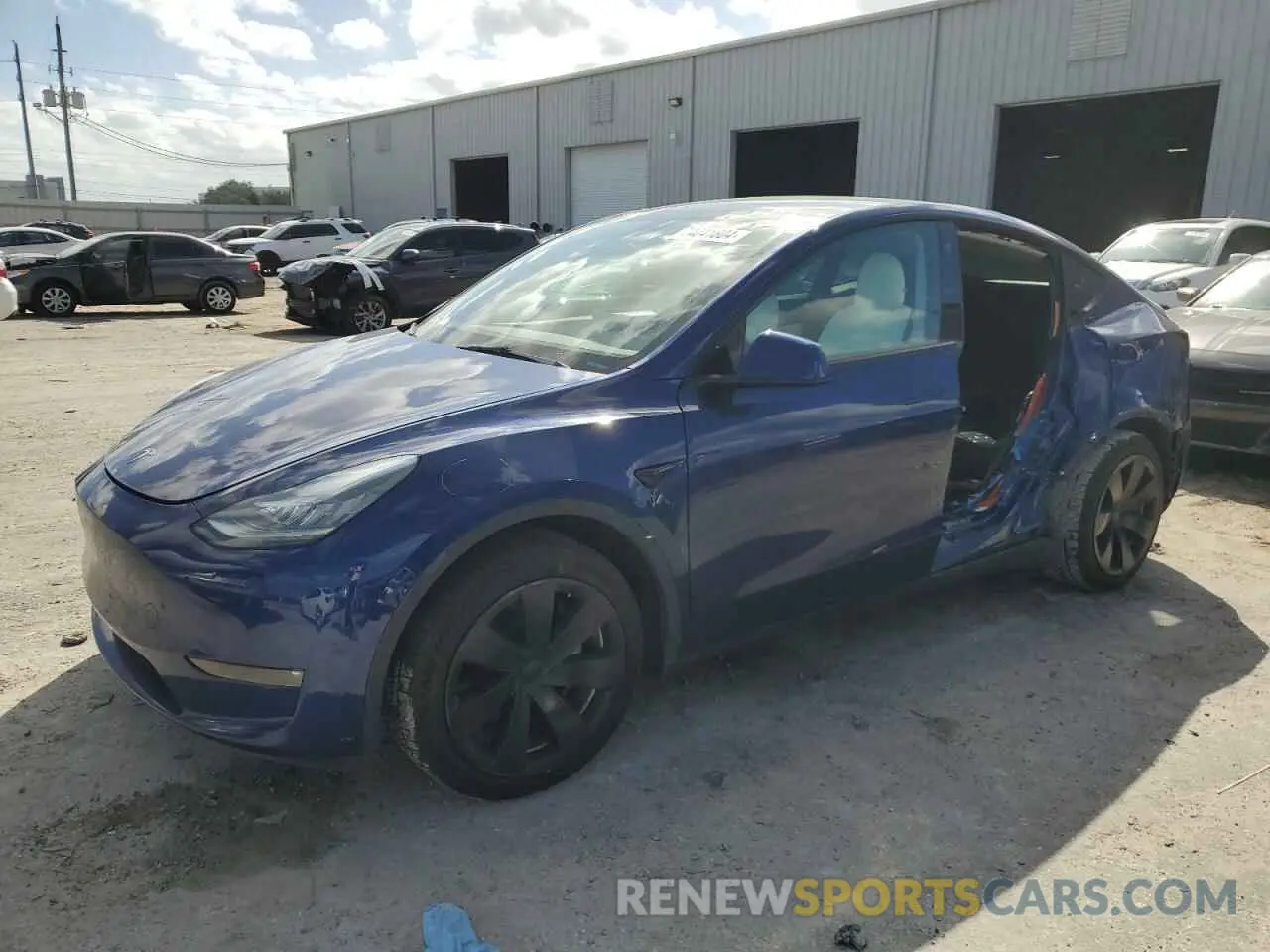 1 Photograph of a damaged car 5YJYGAEE9MF201220 TESLA MODEL Y 2021