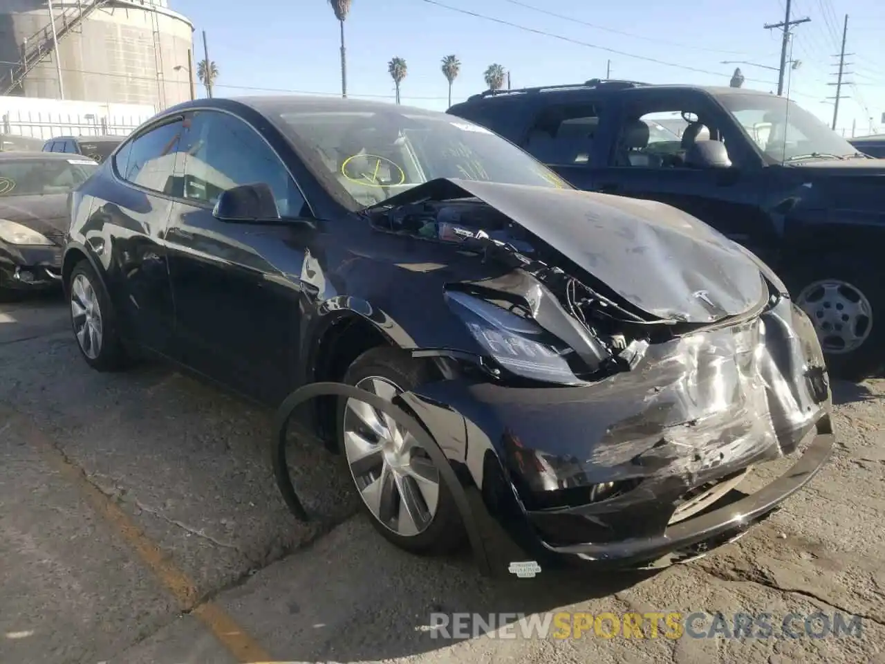 1 Photograph of a damaged car 5YJYGAEEXMF112594 TESLA MODEL Y 2021