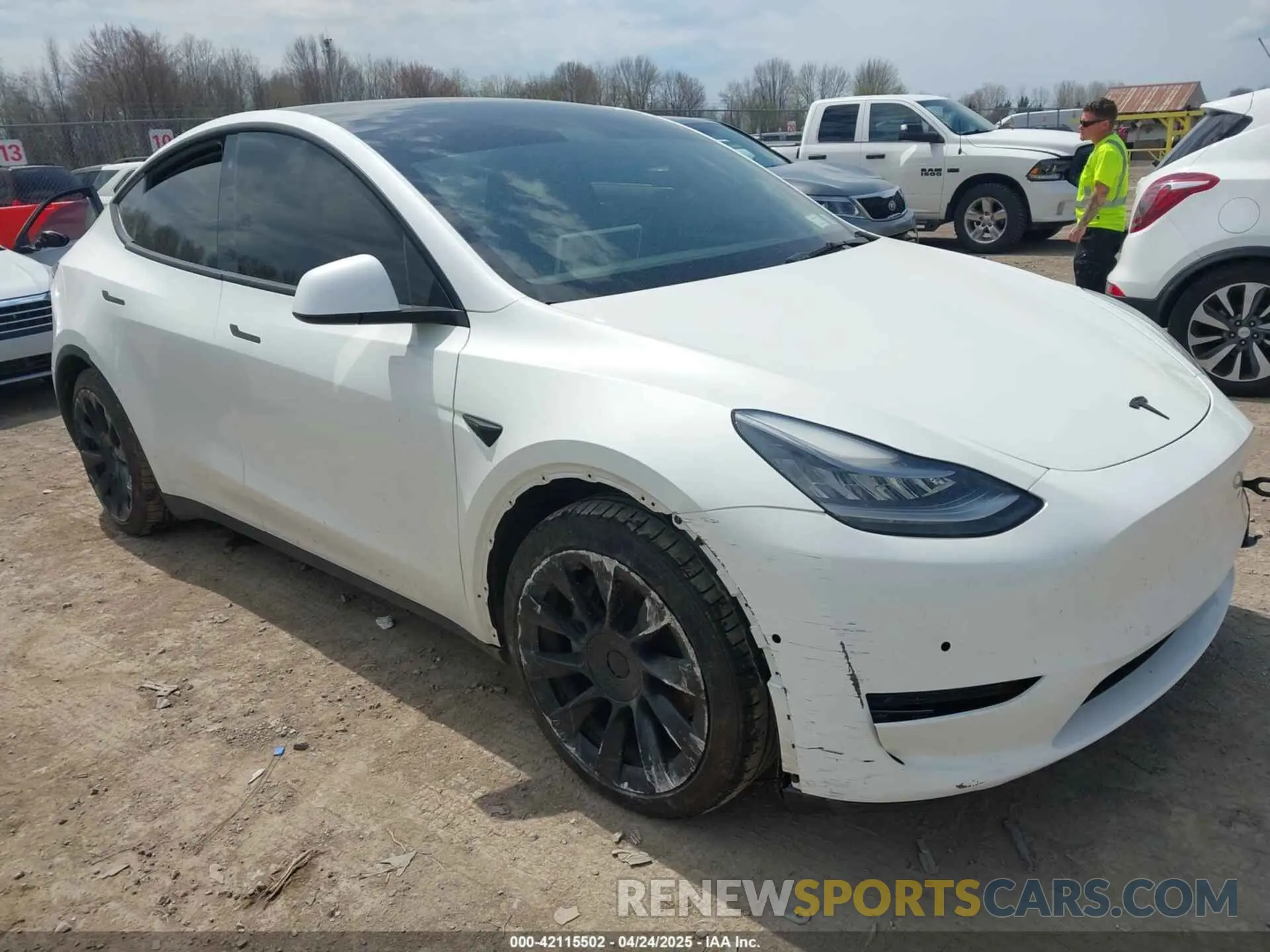 1 Photograph of a damaged car 5YJYGAEEXMF149158 TESLA MODEL Y 2021