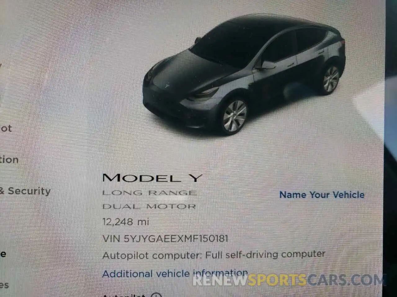 8 Photograph of a damaged car 5YJYGAEEXMF150181 TESLA MODEL Y 2021