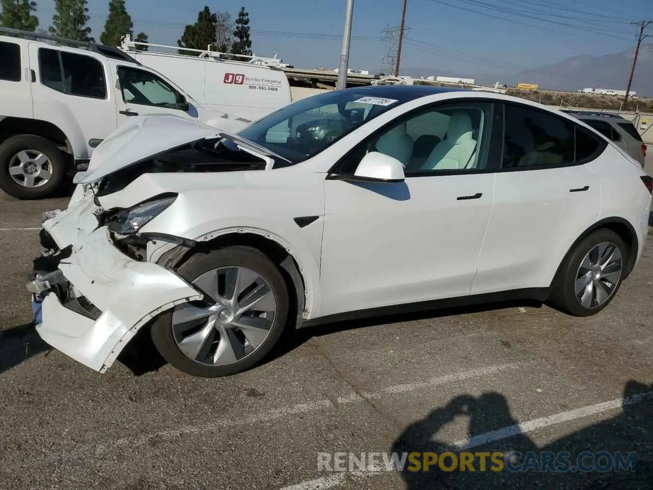 1 Photograph of a damaged car 5YJYGAEEXMF151489 TESLA MODEL Y 2021