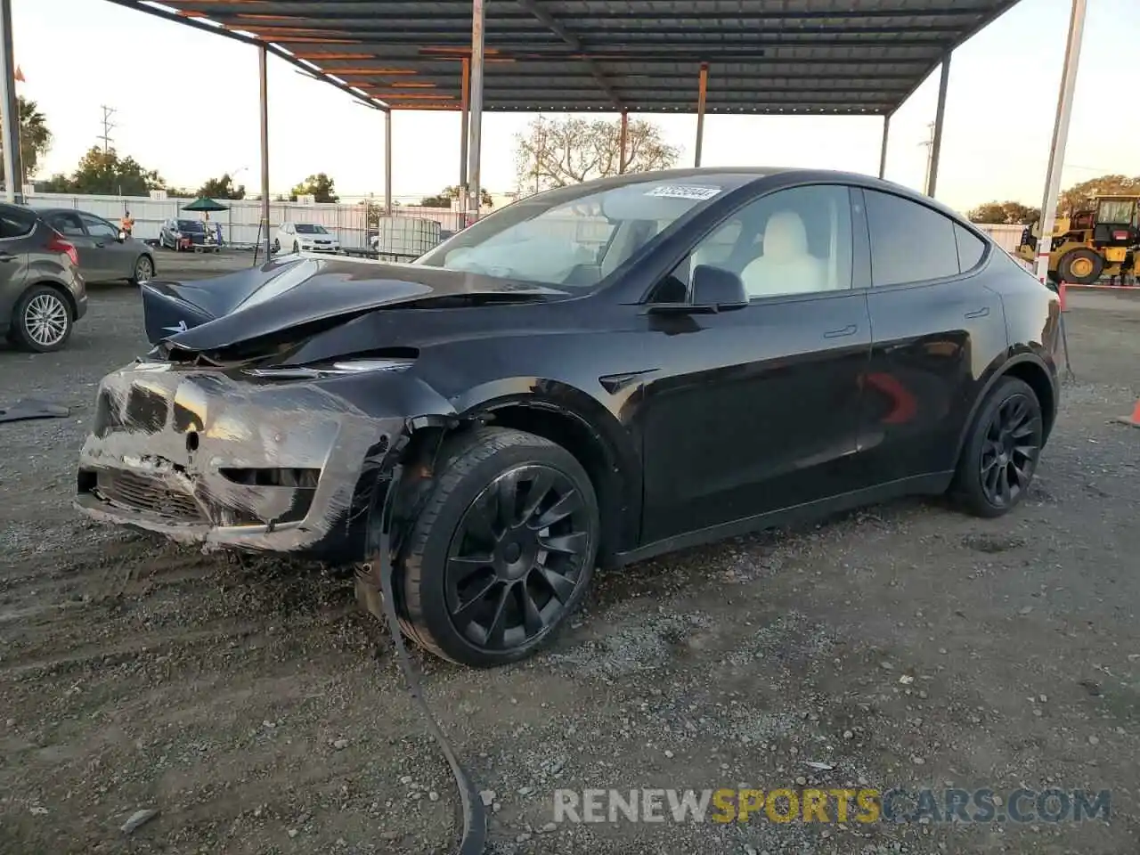 1 Photograph of a damaged car 5YJYGAEEXMF222433 TESLA MODEL Y 2021