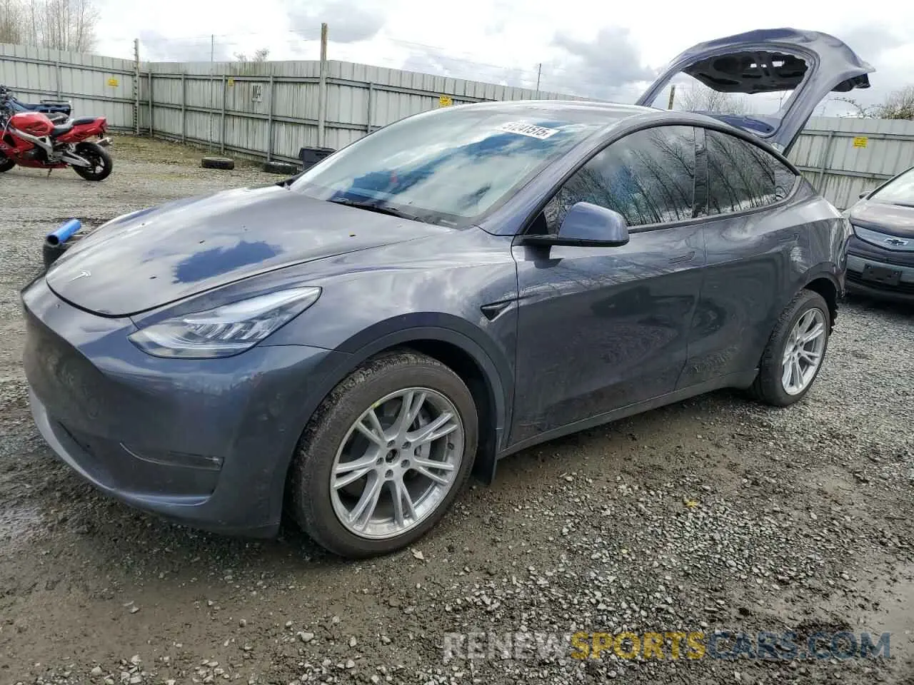 1 Photograph of a damaged car 5YJYGAEEXMF300144 TESLA MODEL Y 2021