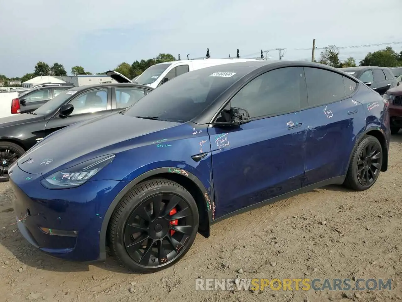 1 Photograph of a damaged car 5YJYGAEEXMF300788 TESLA MODEL Y 2021