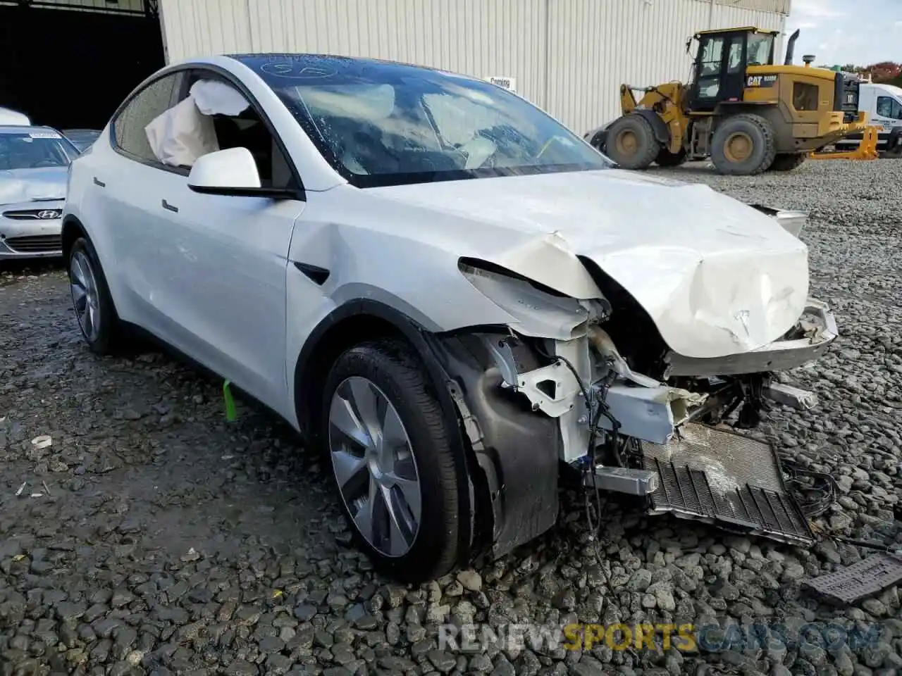 1 Photograph of a damaged car 5YJYGDED0MF105601 TESLA MODEL Y 2021