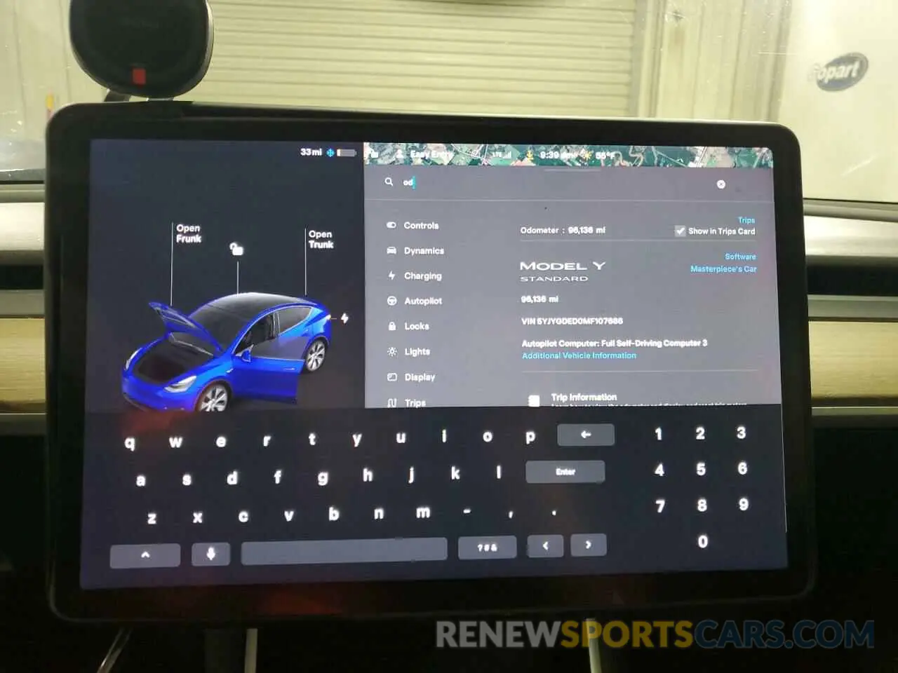 9 Photograph of a damaged car 5YJYGDED0MF107686 TESLA MODEL Y 2021