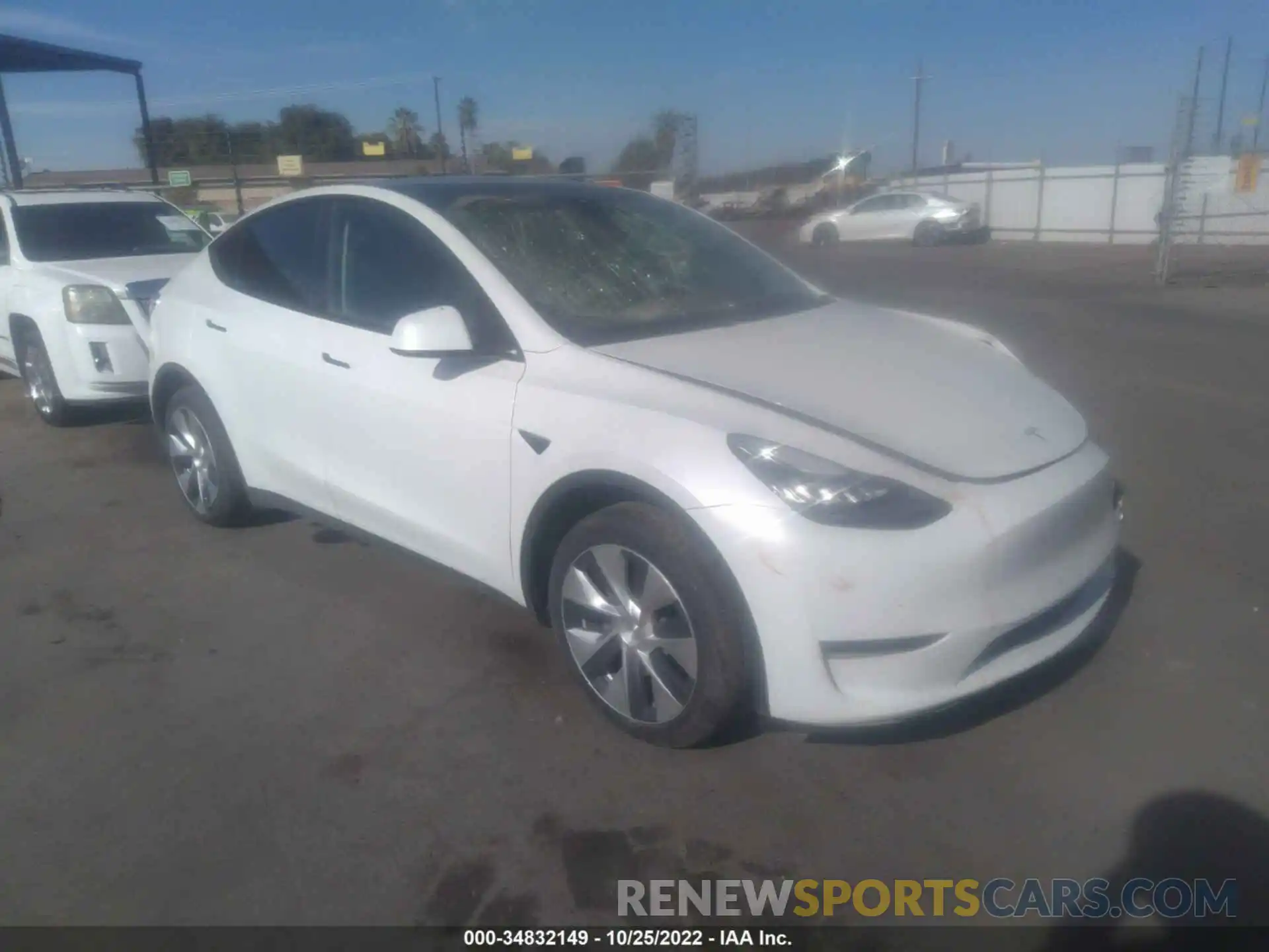 1 Photograph of a damaged car 5YJYGDED0MF131485 TESLA MODEL Y 2021