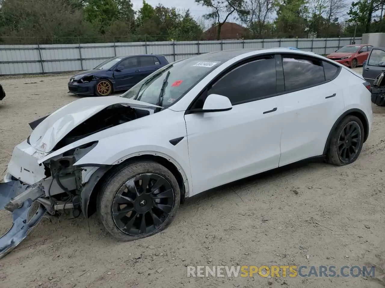 1 Photograph of a damaged car 5YJYGDED1MF109091 TESLA MODEL Y 2021