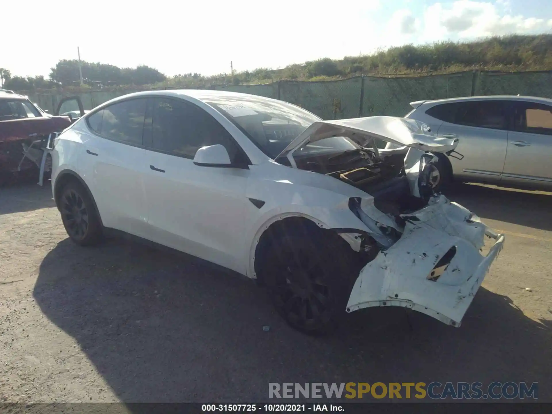 1 Photograph of a damaged car 5YJYGDED1MF115800 TESLA MODEL Y 2021