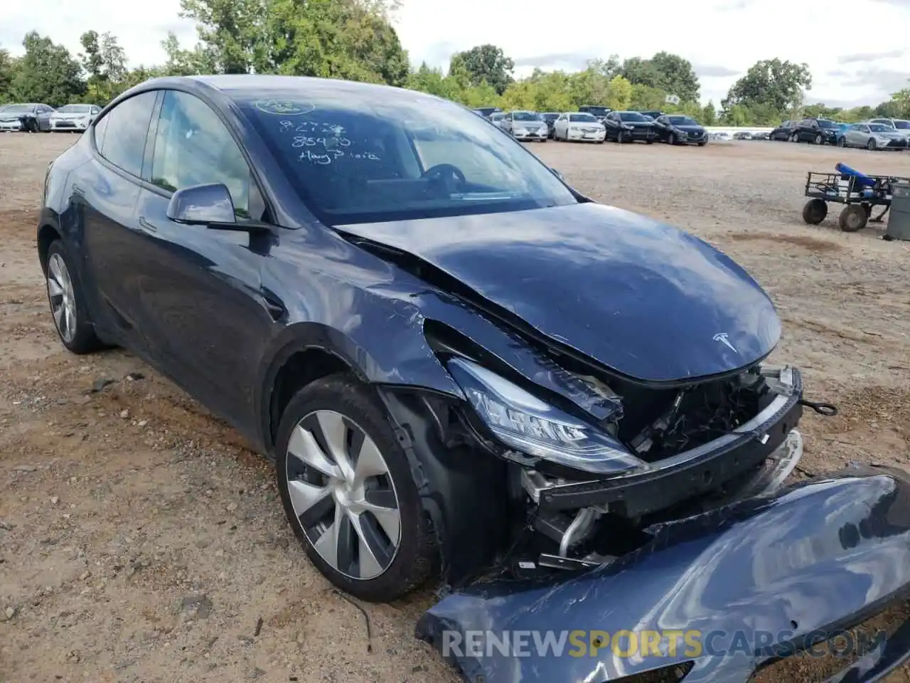 1 Photograph of a damaged car 5YJYGDED2MF103848 TESLA MODEL Y 2021