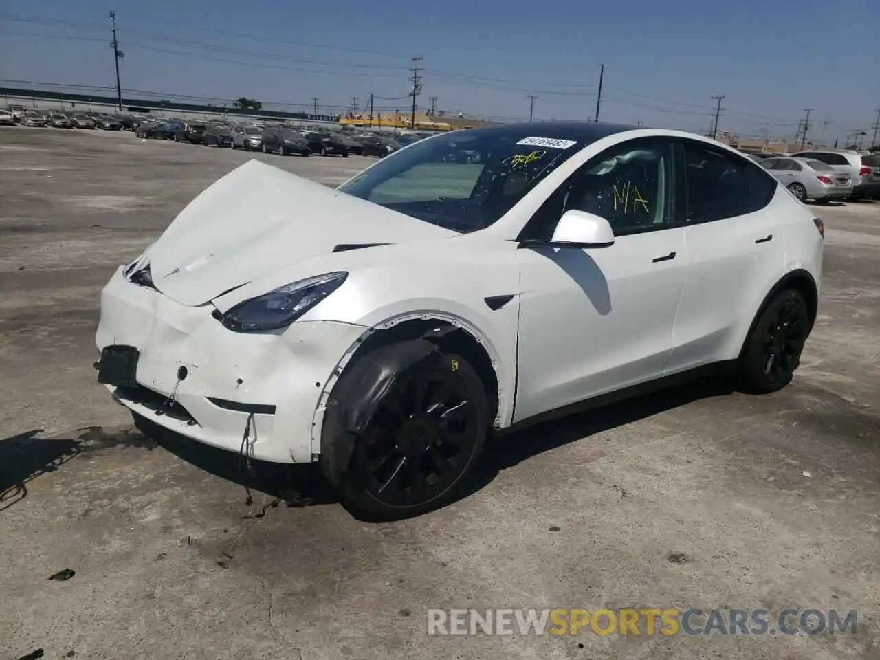 2 Photograph of a damaged car 5YJYGDED2MF105907 TESLA MODEL Y 2021