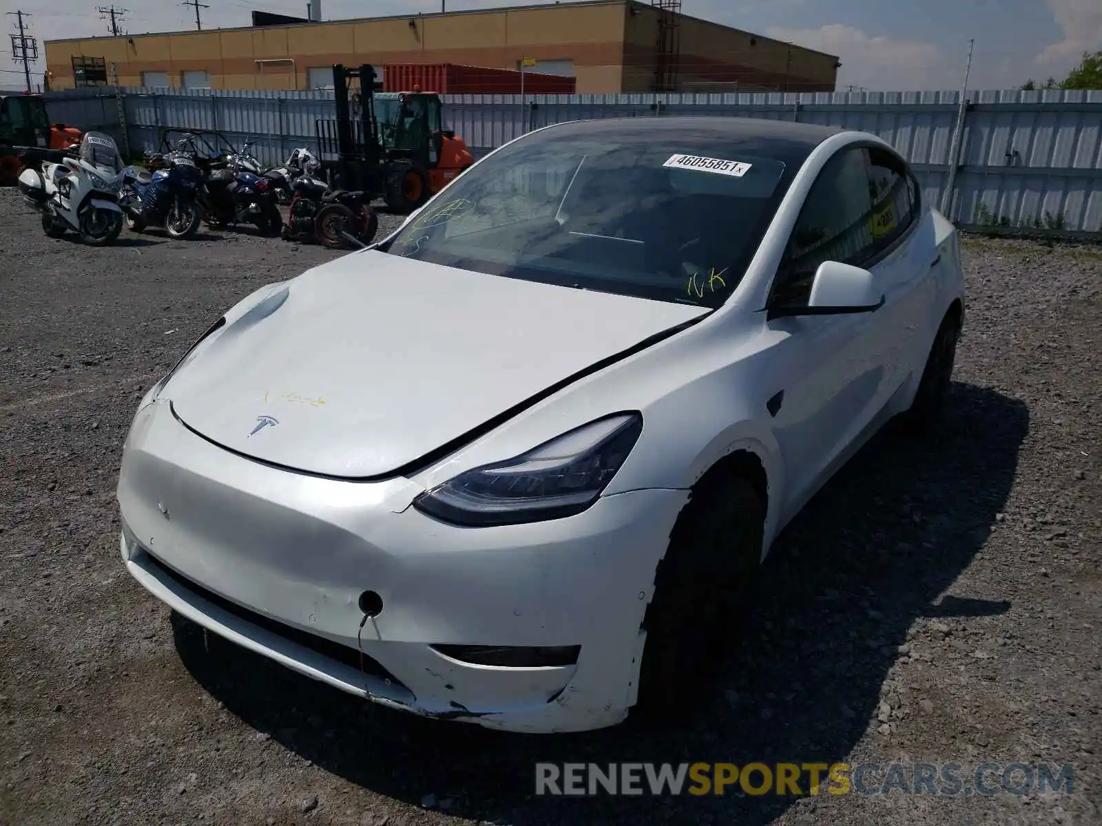 2 Photograph of a damaged car 5YJYGDED2MF120066 TESLA MODEL Y 2021