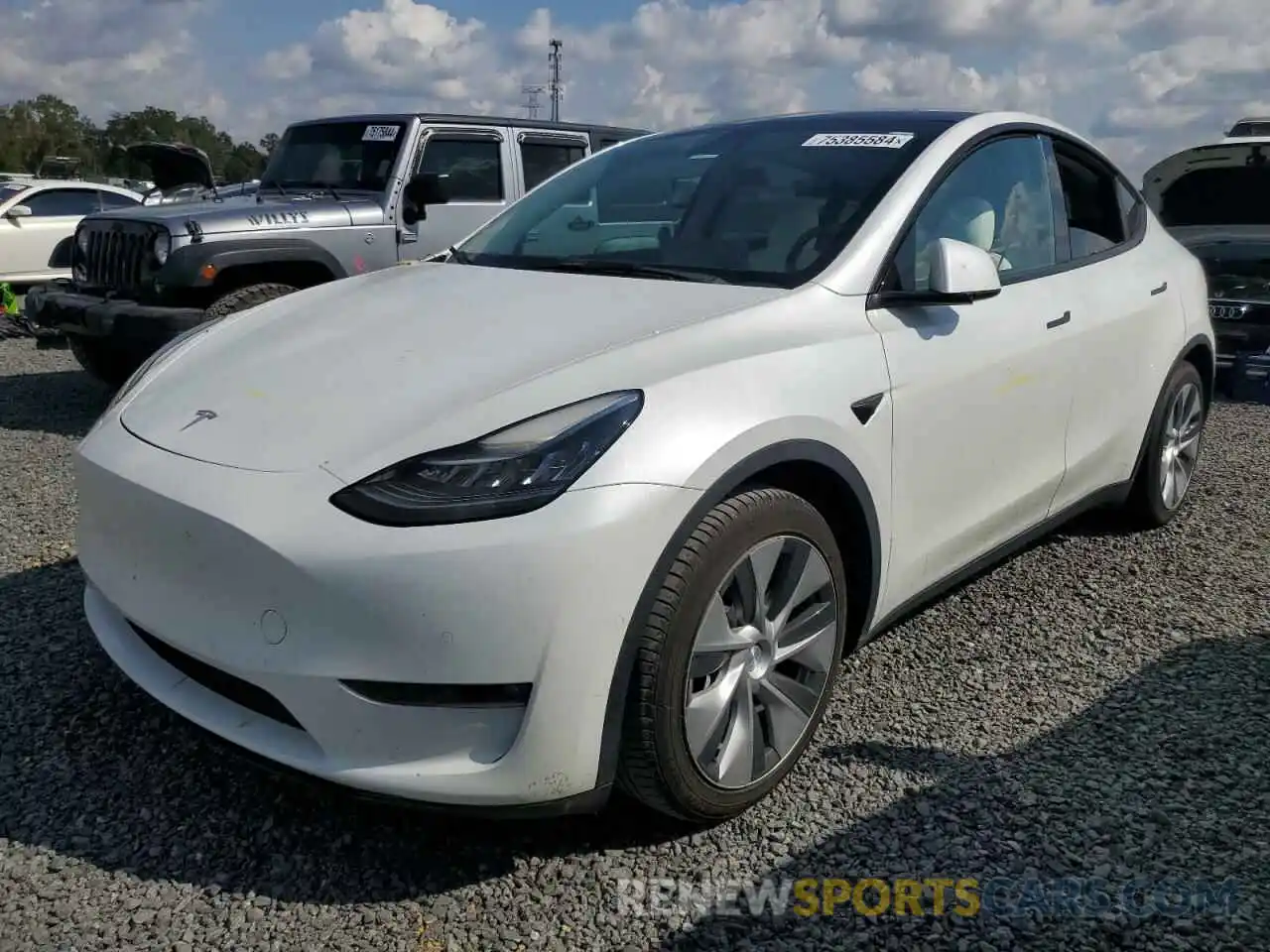 1 Photograph of a damaged car 5YJYGDED4MF109165 TESLA MODEL Y 2021