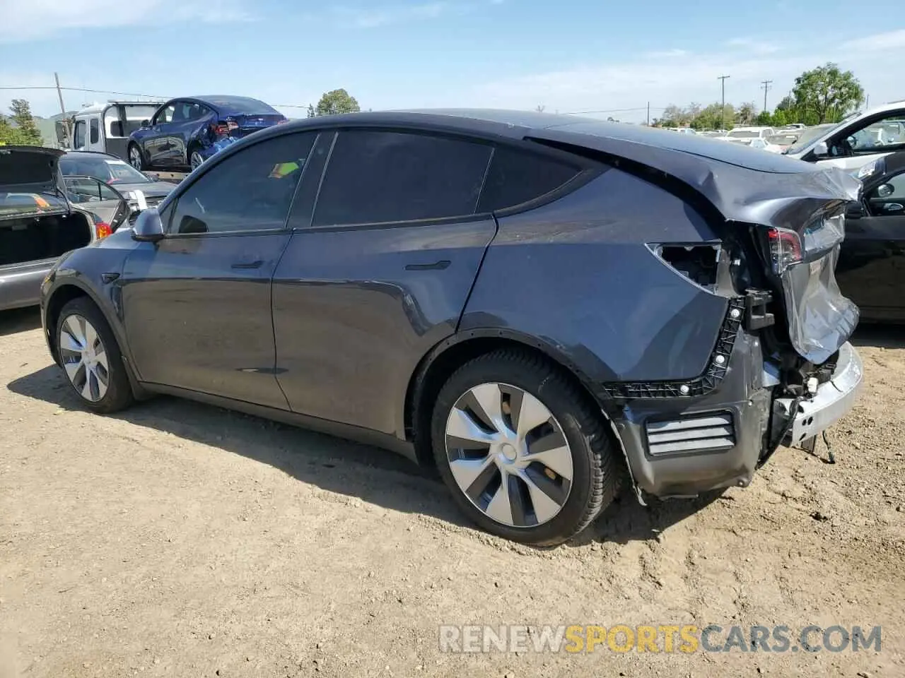 2 Photograph of a damaged car 5YJYGDED6MF110558 TESLA MODEL Y 2021
