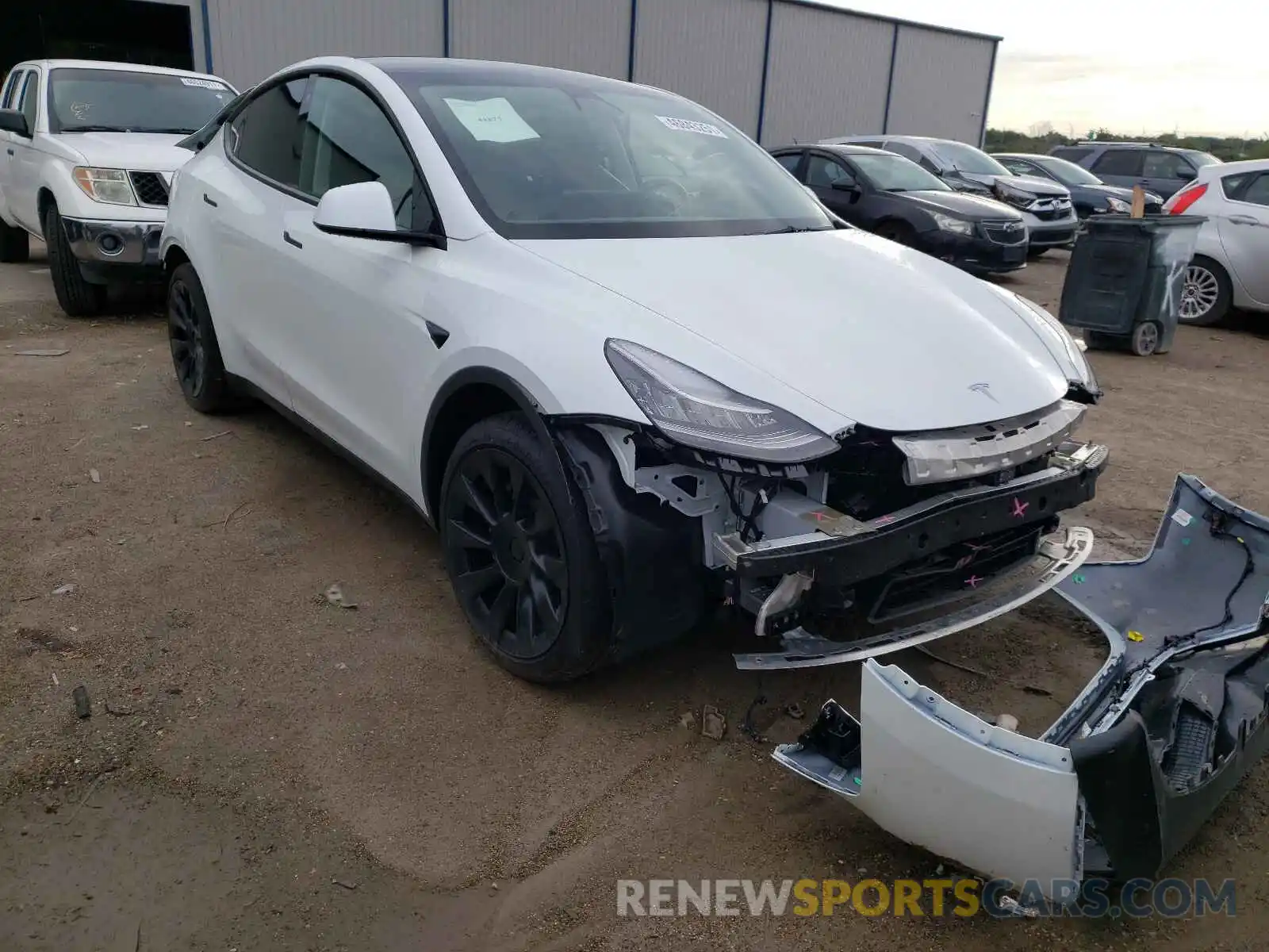 1 Photograph of a damaged car 5YJYGDED6MF115811 TESLA MODEL Y 2021