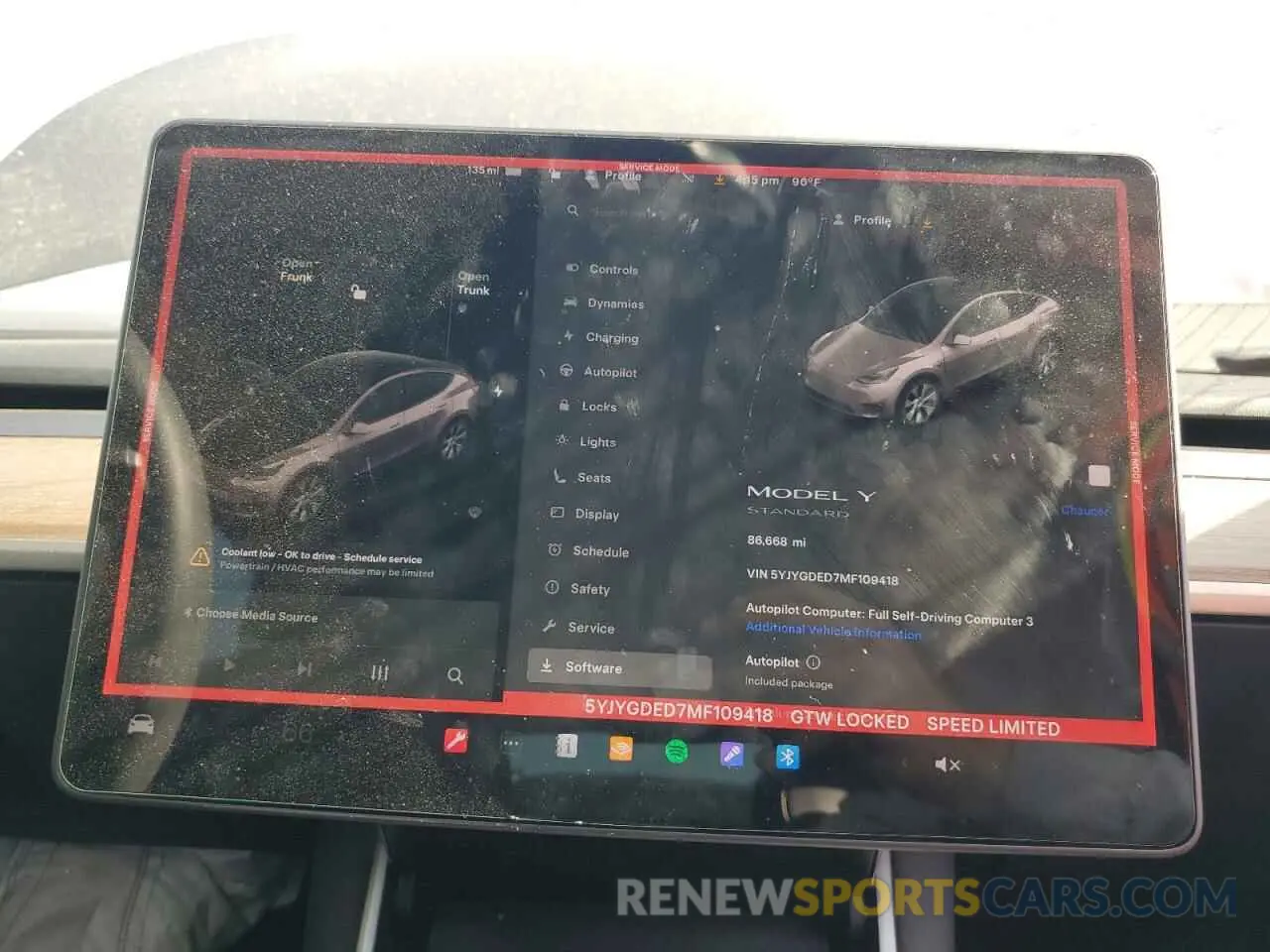 9 Photograph of a damaged car 5YJYGDED7MF109418 TESLA MODEL Y 2021