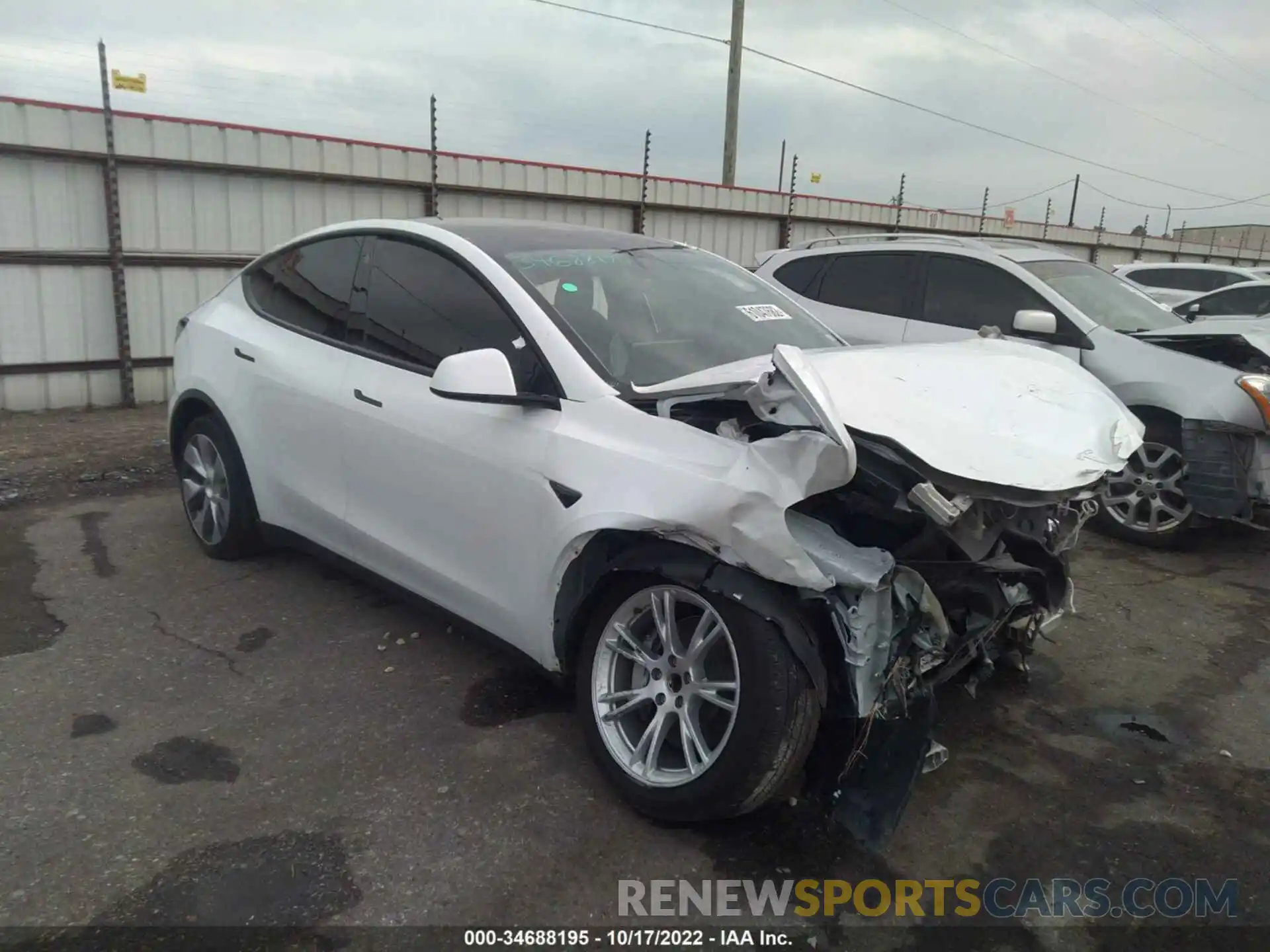 1 Photograph of a damaged car 5YJYGDED8MF103580 TESLA MODEL Y 2021