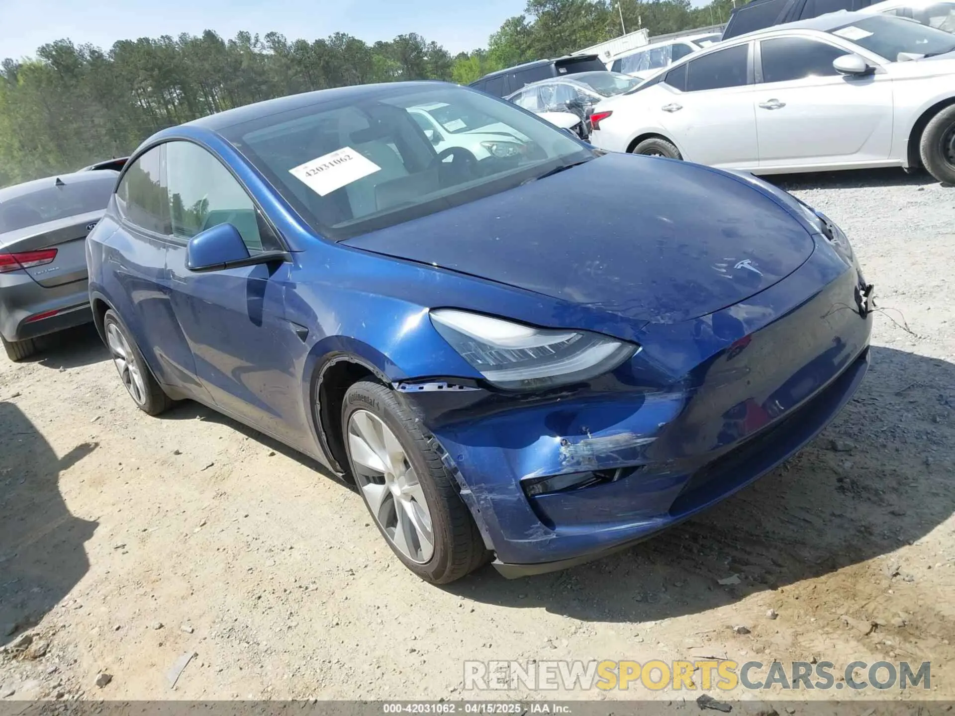 1 Photograph of a damaged car 5YJYGDED8MF116359 TESLA MODEL Y 2021