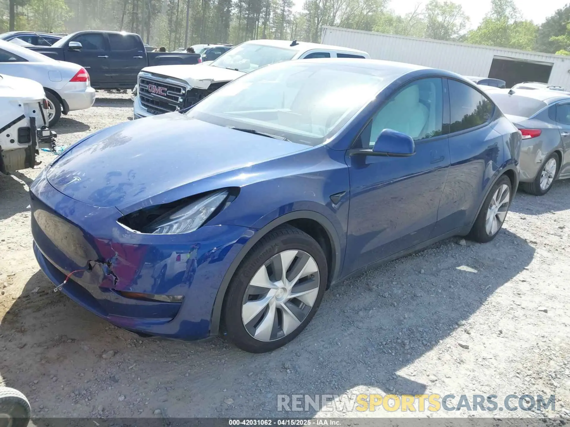 2 Photograph of a damaged car 5YJYGDED8MF116359 TESLA MODEL Y 2021