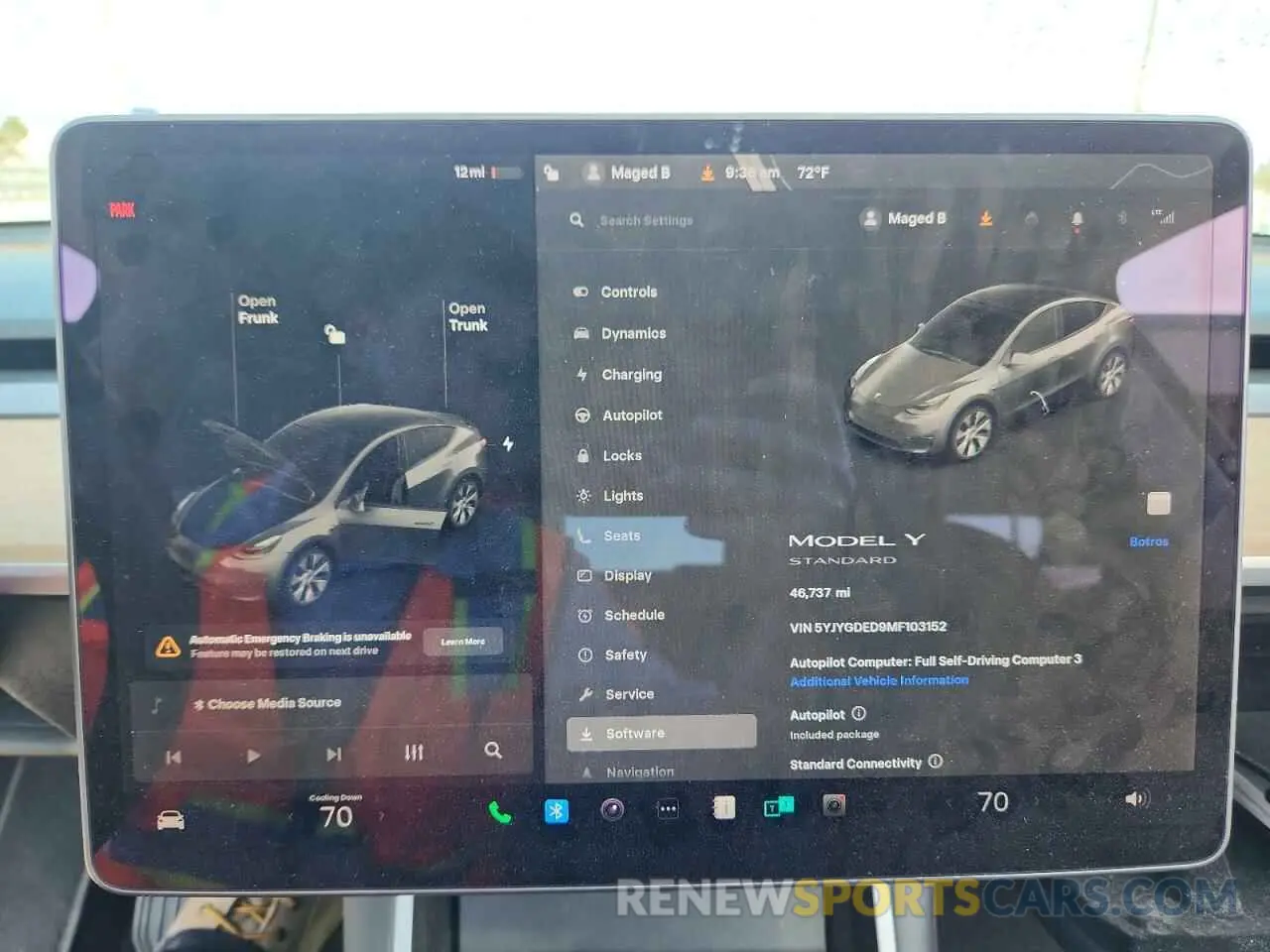 9 Photograph of a damaged car 5YJYGDED9MF103152 TESLA MODEL Y 2021