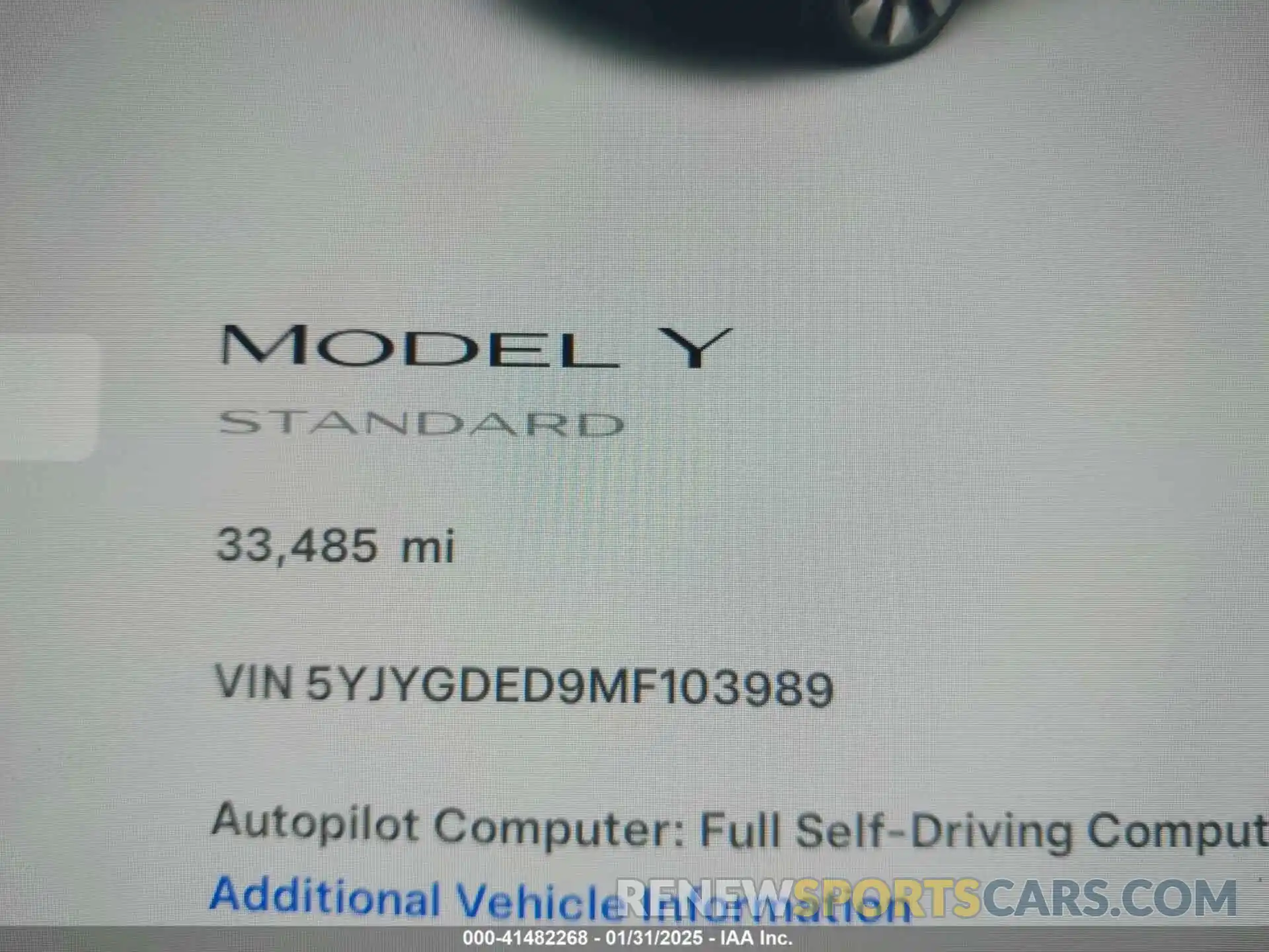 9 Photograph of a damaged car 5YJYGDED9MF103989 TESLA MODEL Y 2021