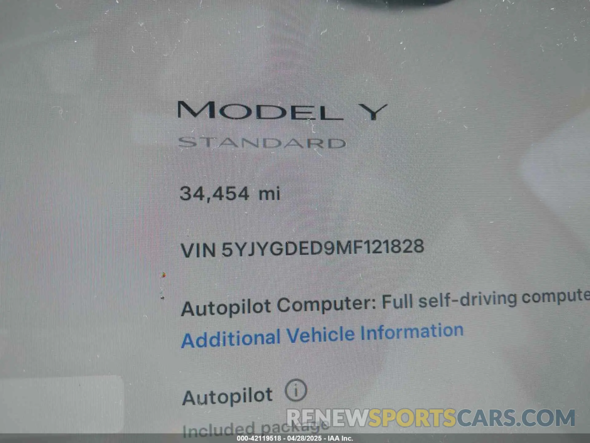 14 Photograph of a damaged car 5YJYGDED9MF121828 TESLA MODEL Y 2021